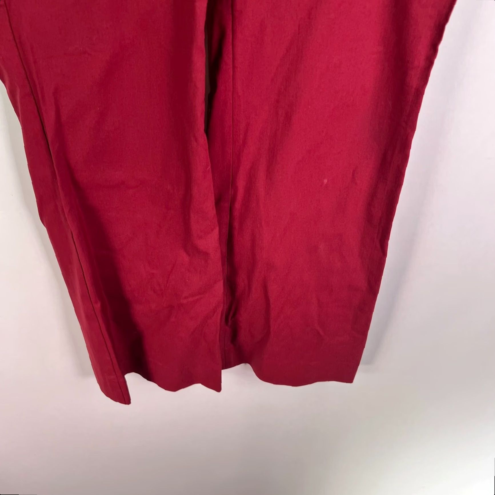 Vintage The Limited Drew Fit Wide Leg Pants Womens 8 Red Pocketed Size 30" / US 8 / IT 44 - 4 Thumbnail