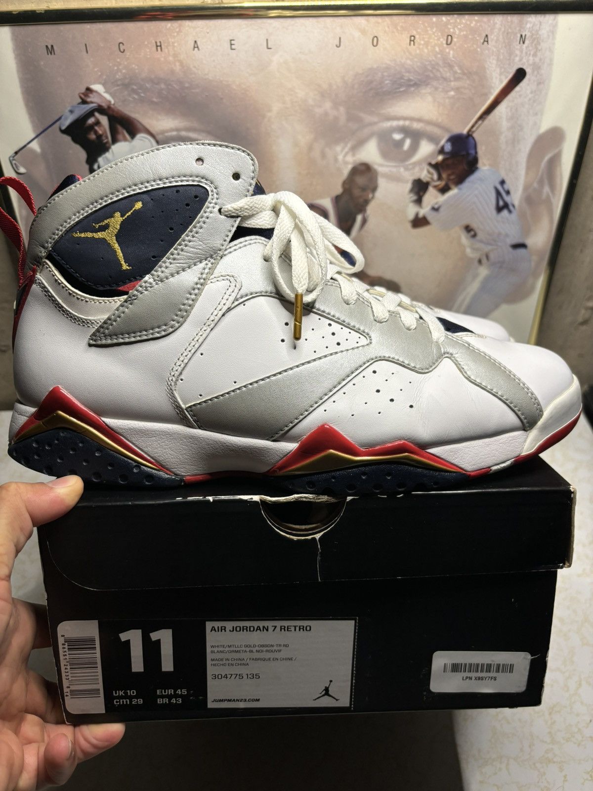 Jordan Brand Air Jordan 7 Retro 2012 Olympic 2012 Size US 11 / EU 44 - 1 Thumbnail