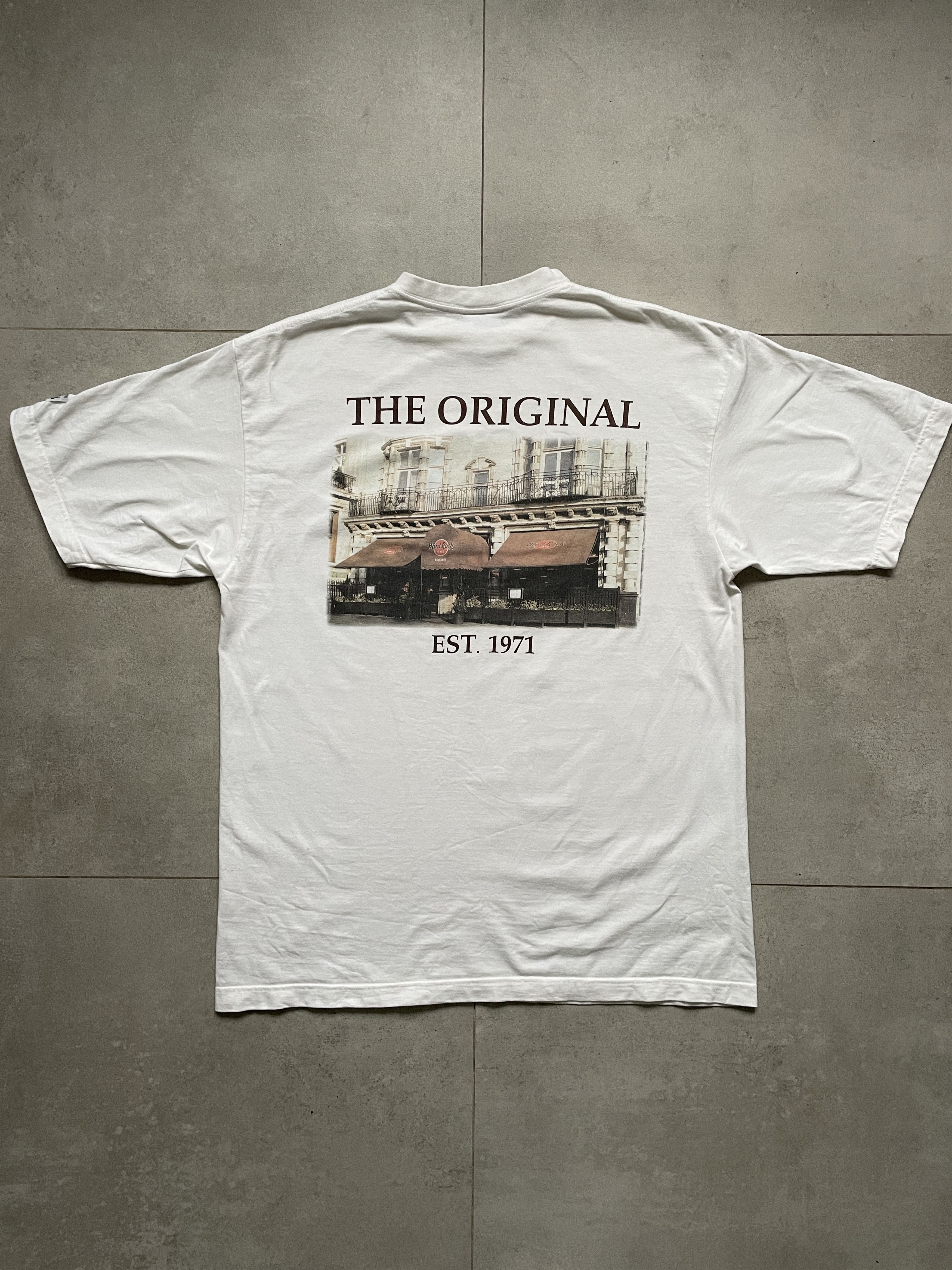 Hard Rock Cafe VINTAGE 90S HARD ROCK CAFÉ LONDON WHITE ORIGINAL 1971 CAFE Size US XL / EU 56 / 4 - 1 Thumbnail