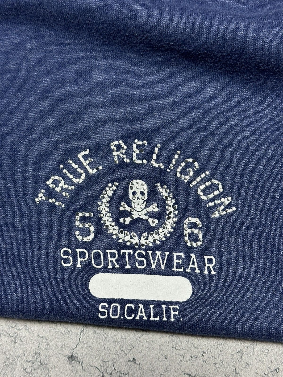 True Religion True Religion Big Logo Rhinestones Zip Hoodie Size L / US 10 / IT 46 - 6 Thumbnail