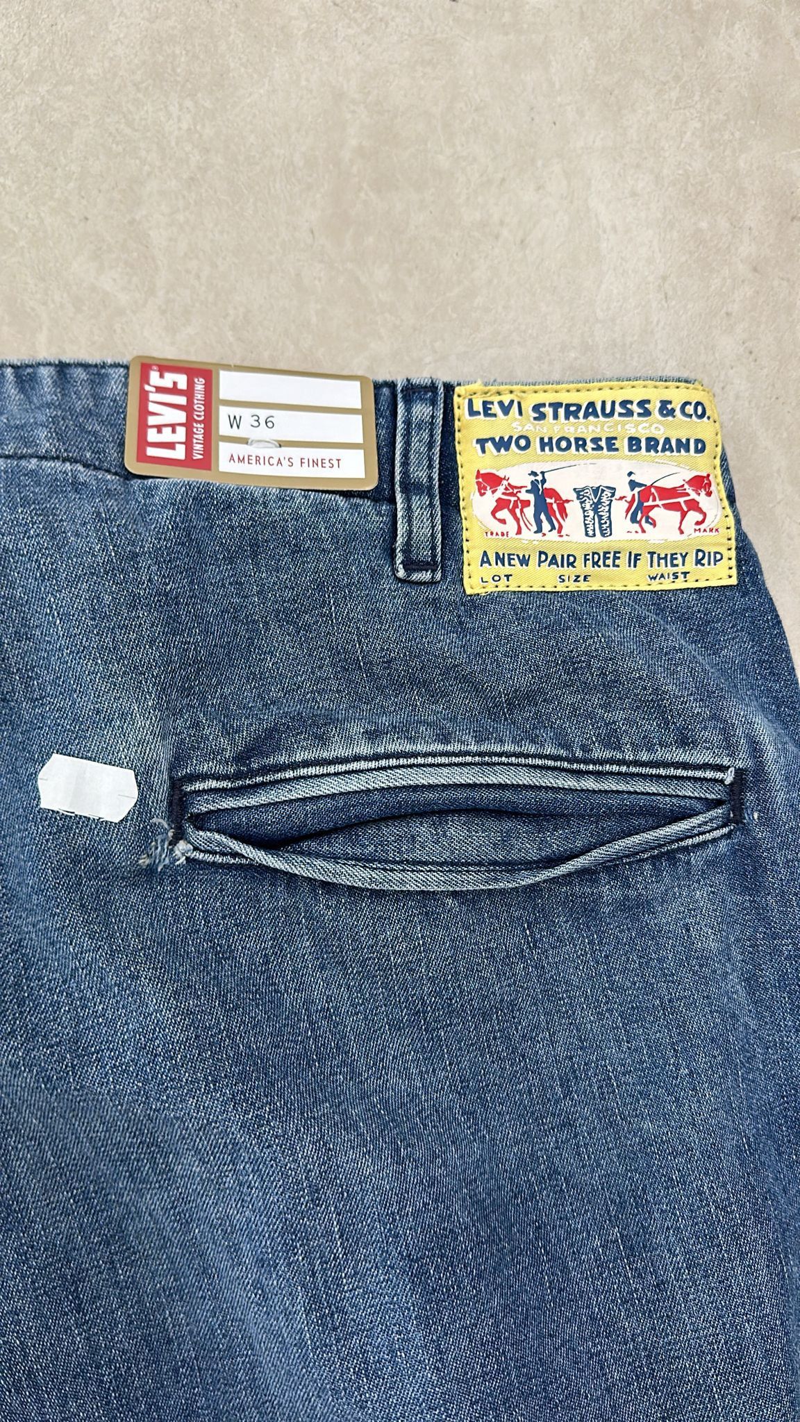 Levi's Vintage Clothing LVC Levi's Vintage Clothing 1920 BALLOON TWO HORSE JEAN RARE Size US 36 / EU 52 - 5 Thumbnail