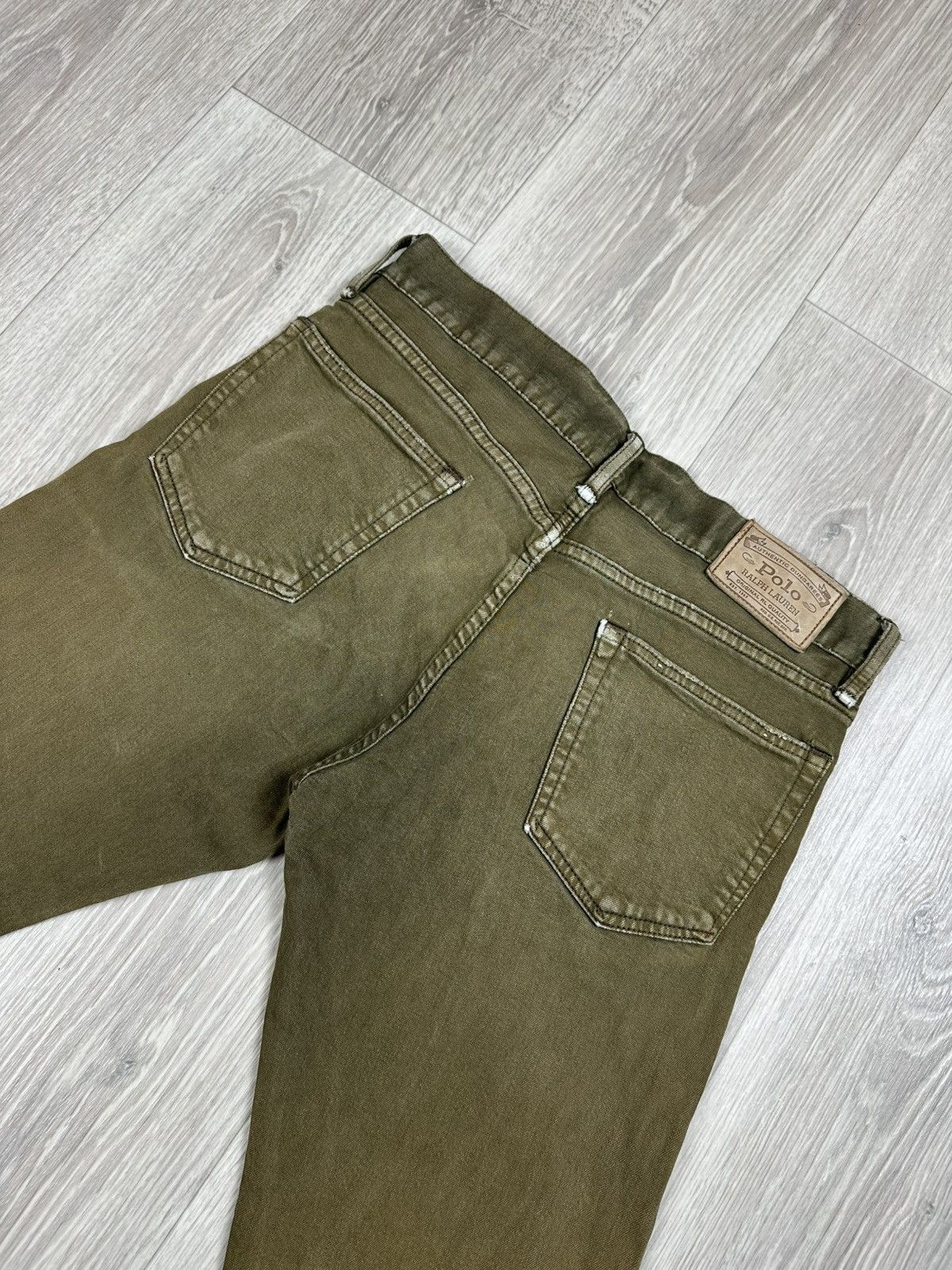 Polo Ralph Lauren × Vintage Vintage Polo Ralph Lauren Sullivan Slim Denim Olive Jeans Size US 30 / EU 46 - 6 Thumbnail