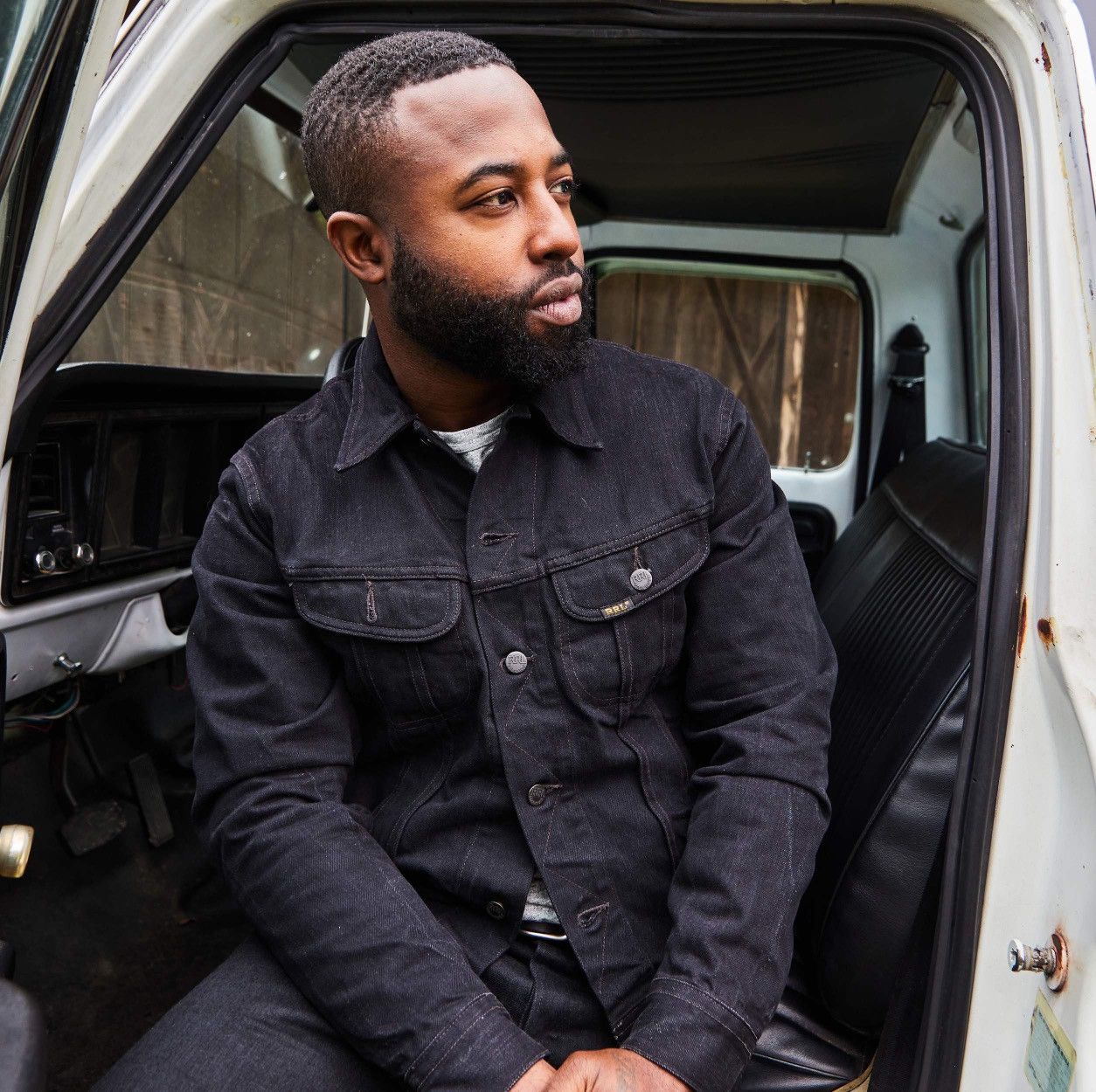 Rrl denim trucker jacket top