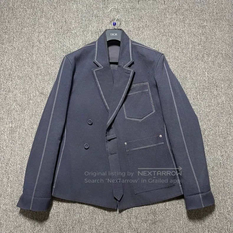 Dior Dior 23ss dark blue gardening streamer suit Size 44R - 2 Thumbnail