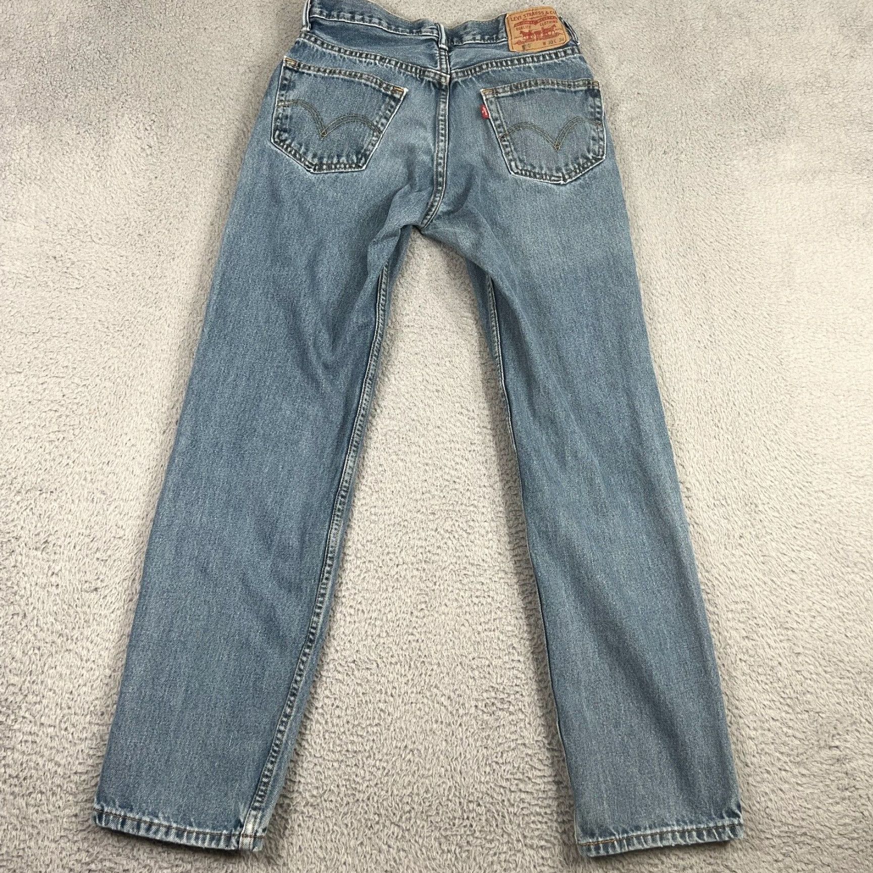 Levi's VINTAGE Levi's 550 Jeans Mens 29x31 Relaxed Fit Distressed Straight Leg Grunge Y2K Blue Size US 29 - 7 Thumbnail