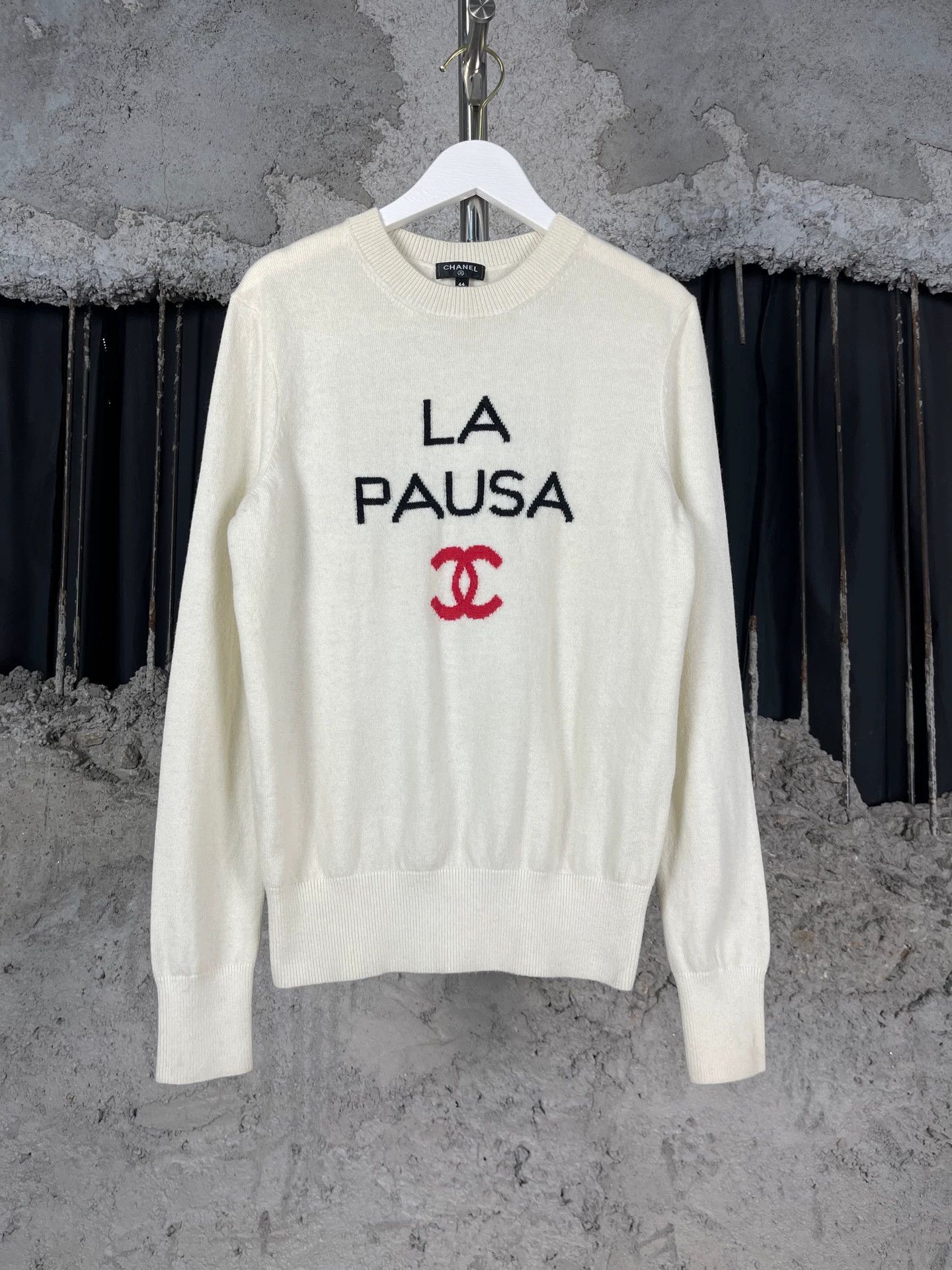 Chanel Chanel Uniform Sweater CC Logo White | Grailed
