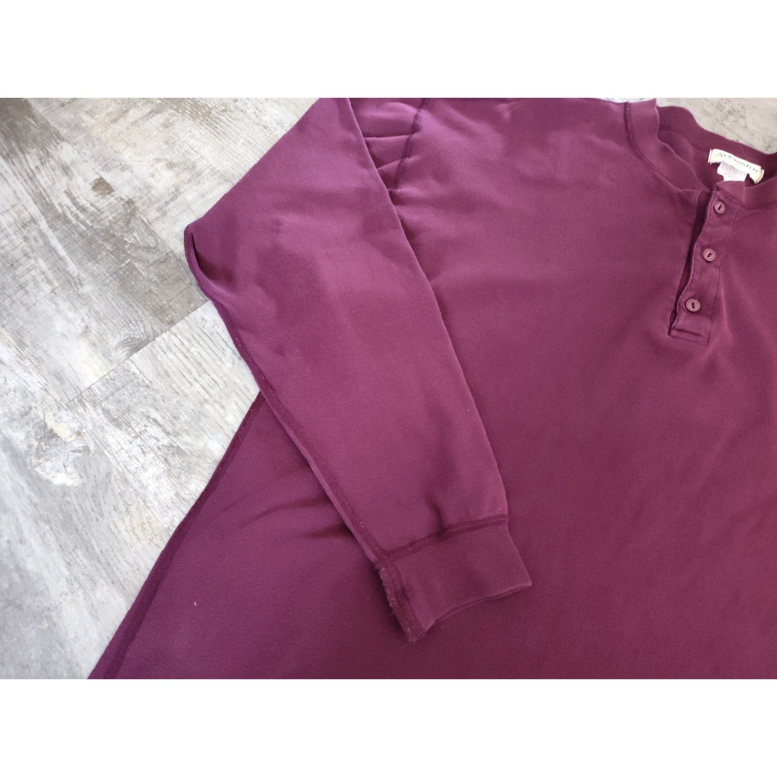 Vintage VINTAGE St. Johns Bay Mens Plum Henley Thermal Long Sleeve Shirt L Tall USA Made Shirt Mens Plum Henley Thermal Long Sleeve with Button Up Casual Size US L / EU 52-54 / 3 - 4 Thumbnail