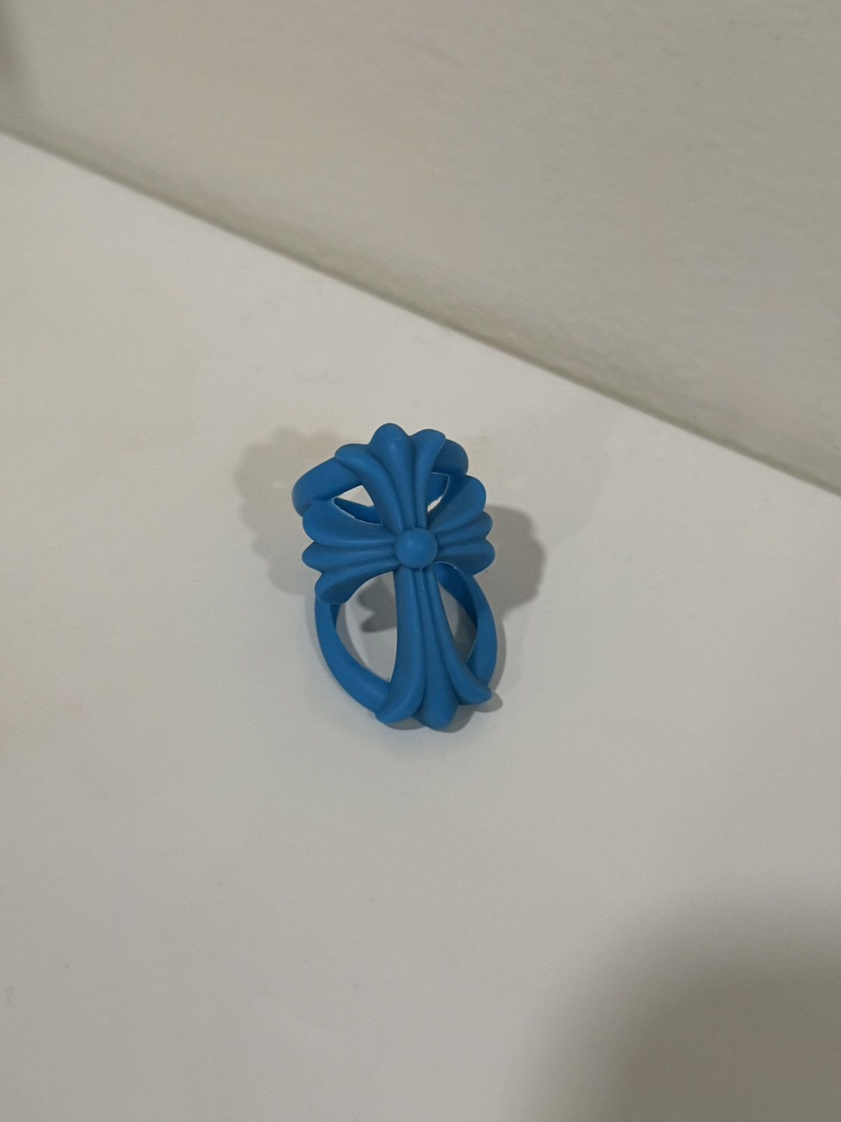 Chrome Hearts Chrome Hearts Silicone Cross Ring – Blue OS Size ONE SIZE - 1 Thumbnail