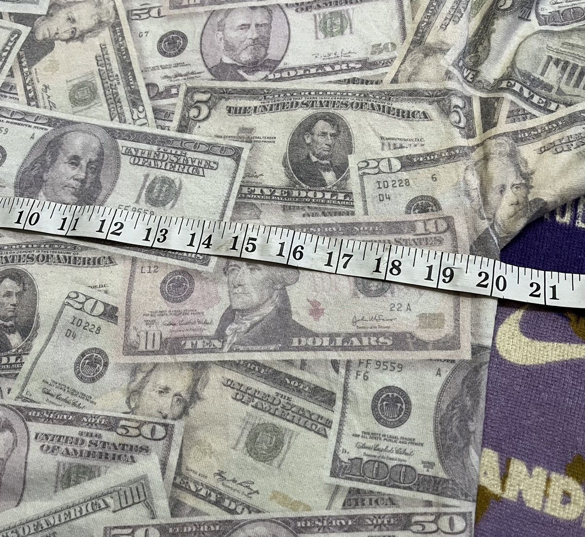 Vintage Rare Fullprint Dollar 50% Cotton 50% Polyester Shirt Size US M / EU 48-50 / 2 - 9 Thumbnail