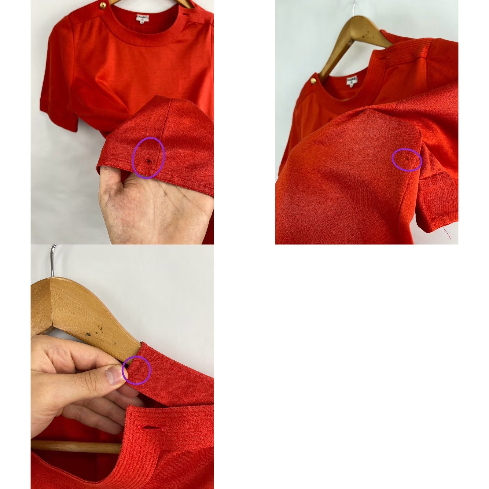 Chanel VINTAGE Chanel T-Shirt Womens 38 Red 80s Made in France Size XS / US 0-2 / IT 36-38 - 9 Thumbnail