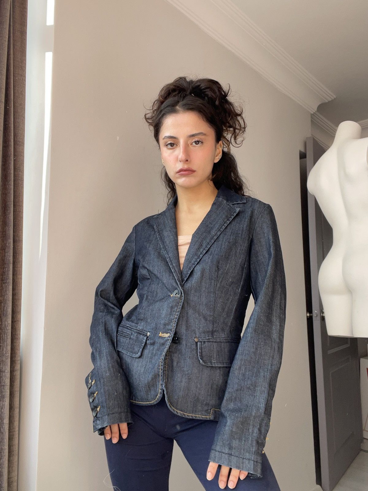 Vintage y2k denim jacket Size S / US 4 / IT 40 - 2 Thumbnail