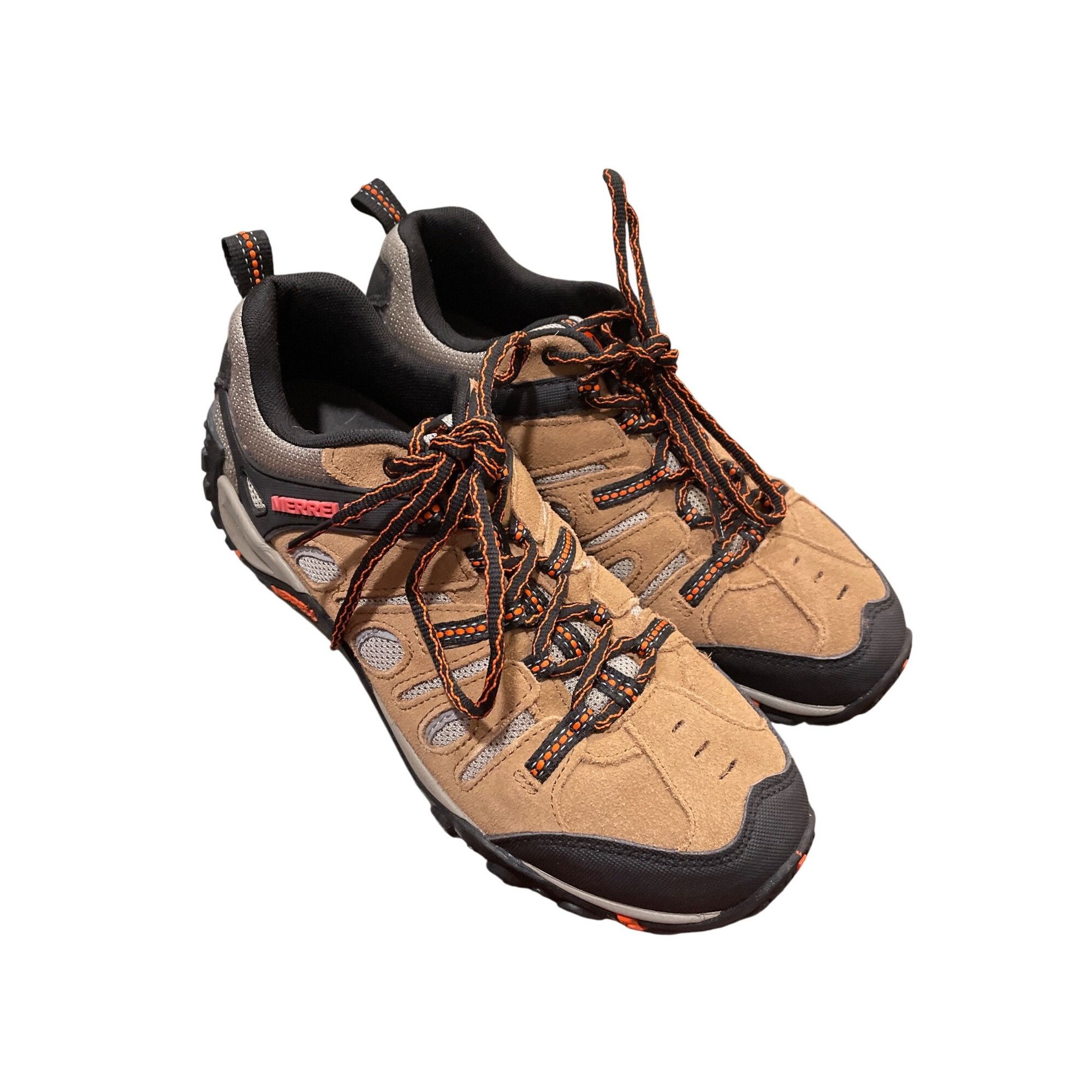 Merrell Merrell Mens brown leather suede walking hiking sneakers sz Size US 8.5 / EU 41-42 - 14 Thumbnail
