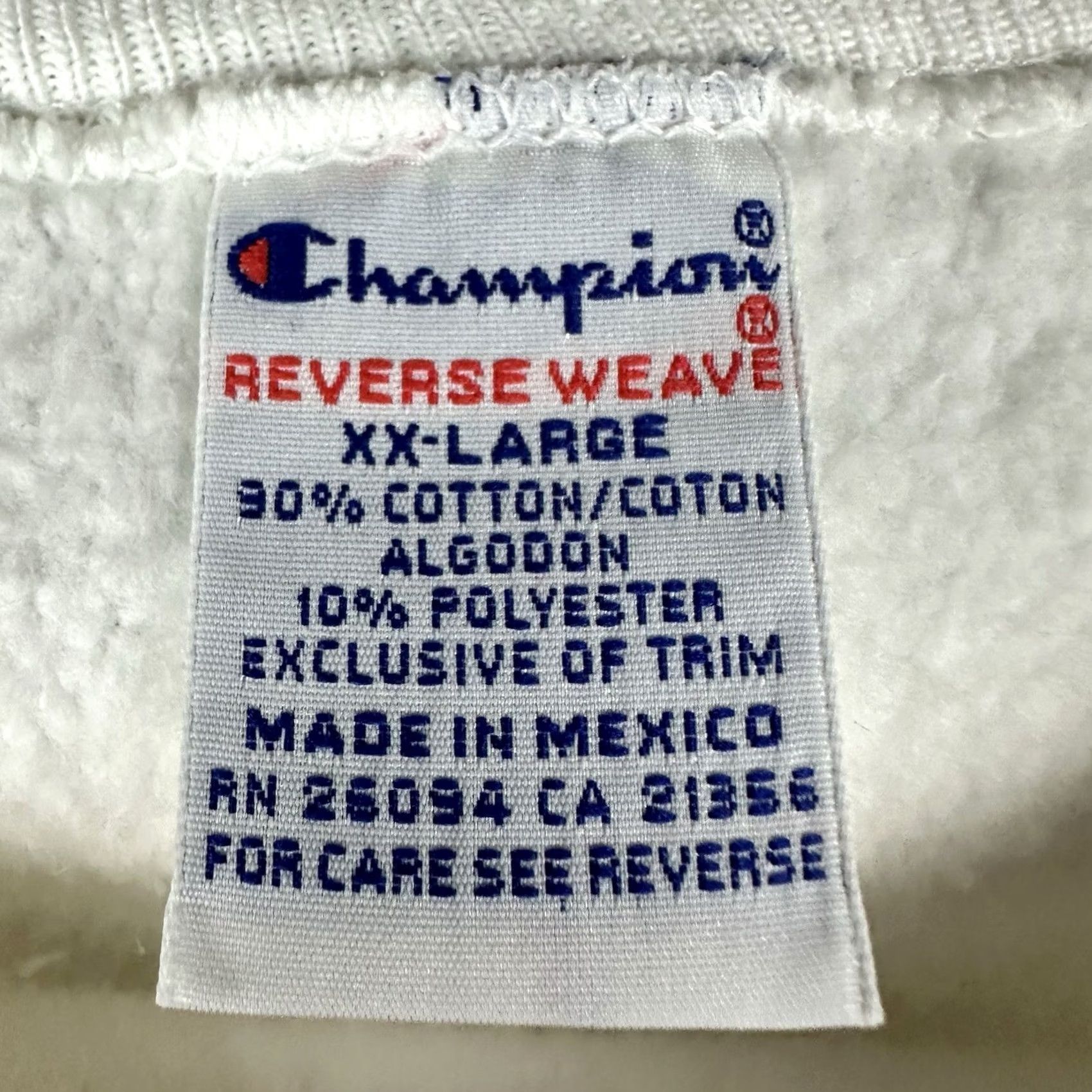 Champion VINTAGE Champion Sweatshirt Men 2XL White Logo 90s Pullover Heavyweight Fleece Cotton Blend 90s Theme Racing Size US XXL / EU 58 / 5 - 4 Thumbnail