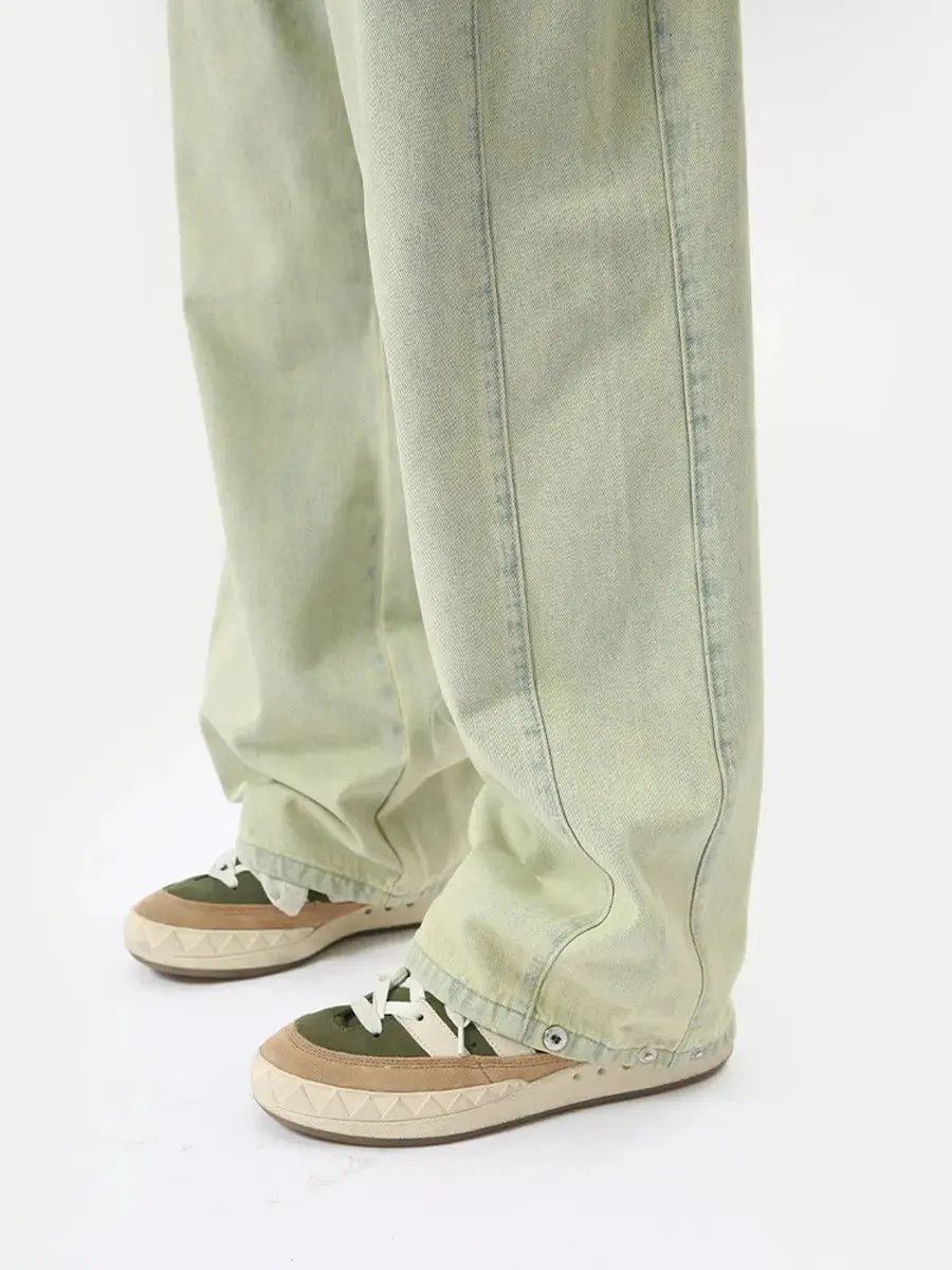 Japanese Brand Retro loose straight leg wide leg patchwork jeans Size US 32 / EU 48 - 3 Thumbnail