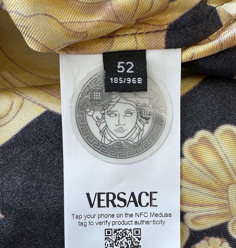 Versace Versace Mulberry silk shirt Size US L / EU 52-54 / 3 - 4 Thumbnail