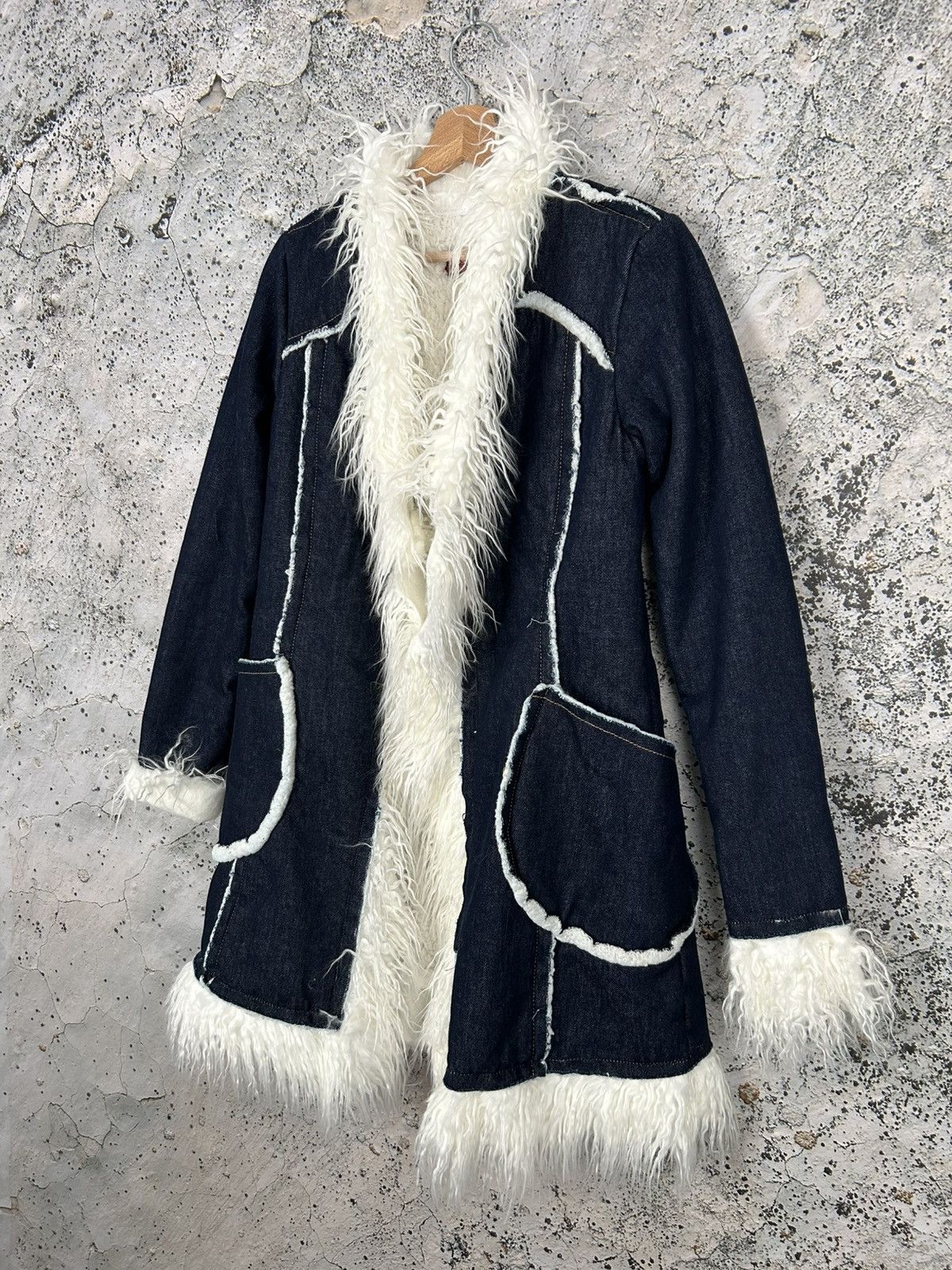 Miss Sixty Miss Sixty Denim Fur Jacket Avant Garde Streetwear Y2K 00s Size S / US 4 / IT 40 - 2 Thumbnail