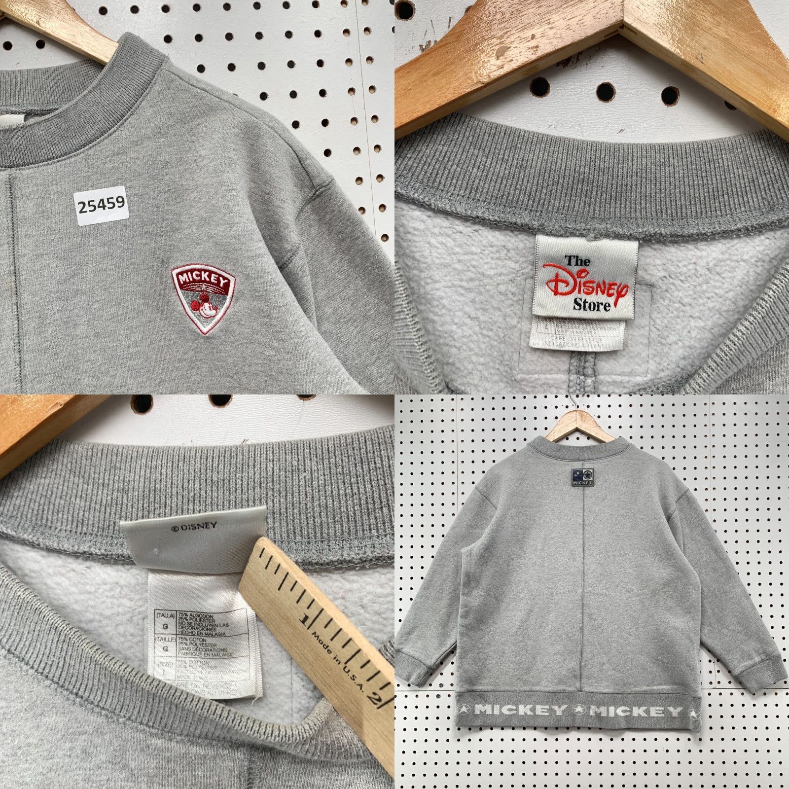 Disney VINTAGE Disney Mickey Mouse Crewneck Sweatshirt Gray Women Large 22.5x25.5 Disney Sweatshirt Women Large Gray Mickey Mouse Crewneck Vintage 22.5x25.5 Size L / US 10 / IT 46 - 8 Thumbnail