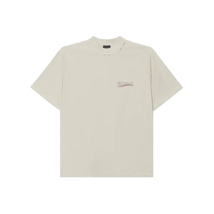 Balenciaga Balenciaga Logo Relaxed Fit Beige T-Shirt Size US XS / EU 42 / 0 - 1 Thumbnail