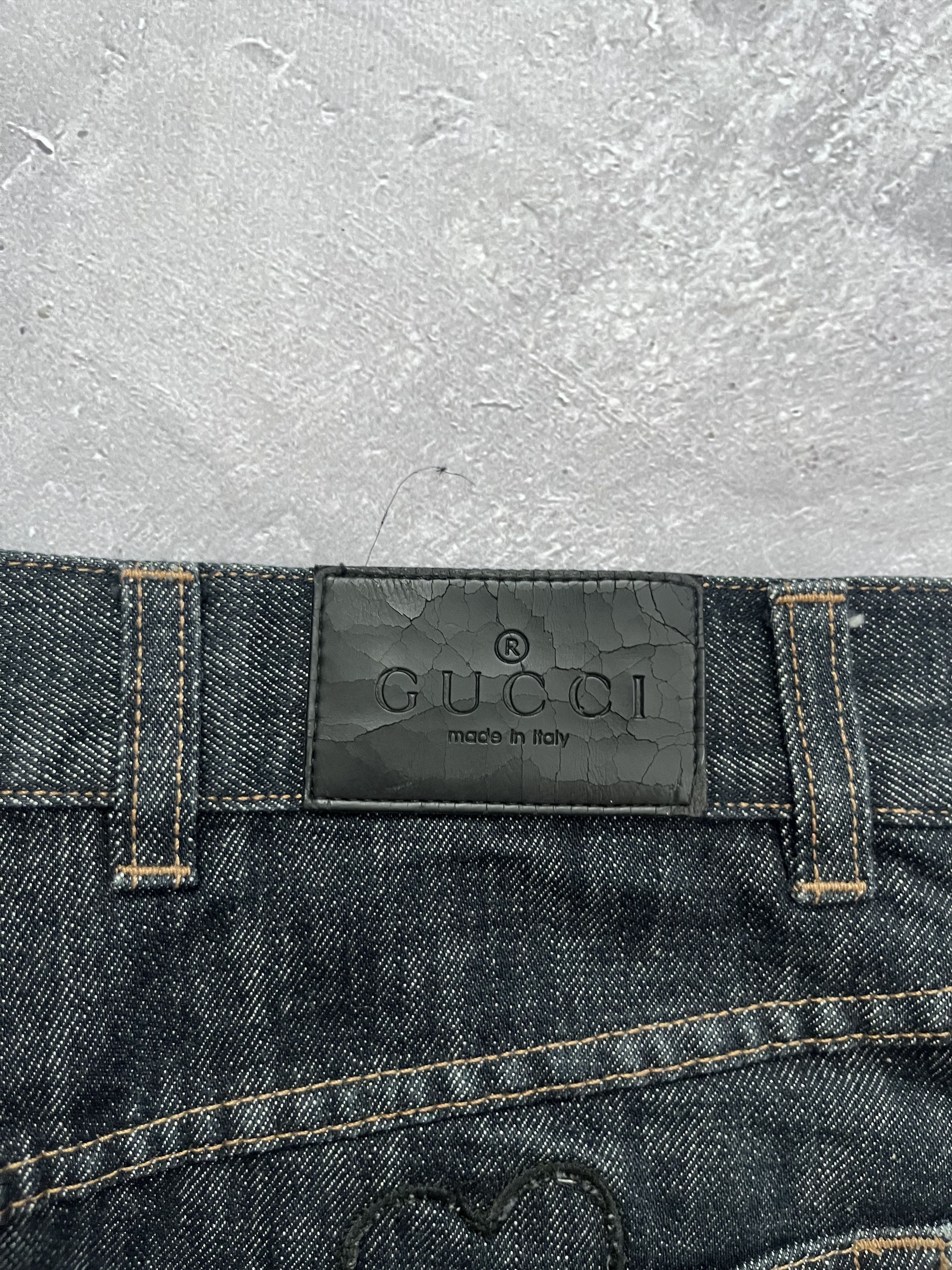 Gucci GUCCI Denim Skirt Gray Women's Size 38 Heart Logo Jeans Size 26" / US 2 / IT 38 - 10 Thumbnail