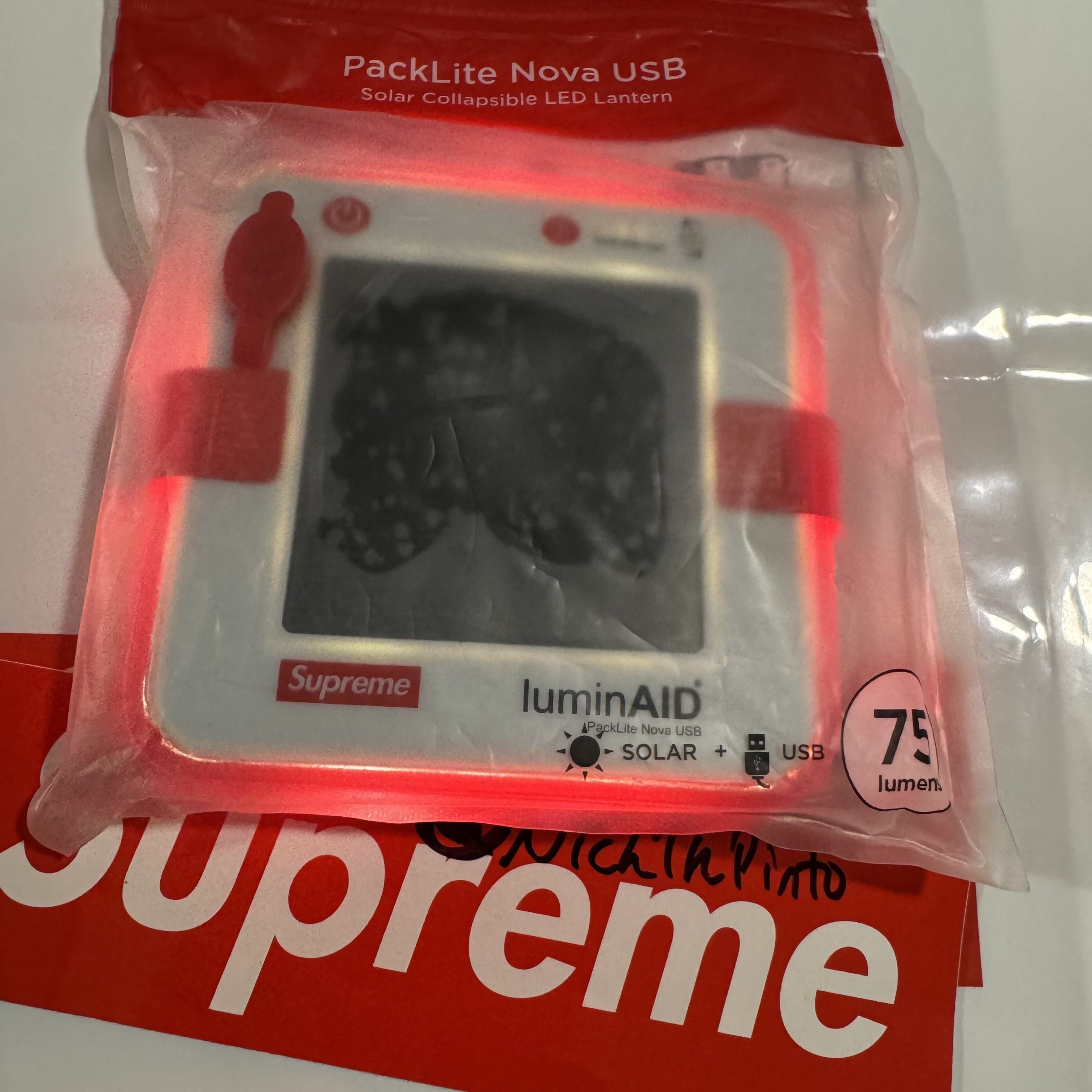 Supreme Packlite Nova USB (Solar Powered Inflatable Light) Size ONE SIZE - 4 Thumbnail