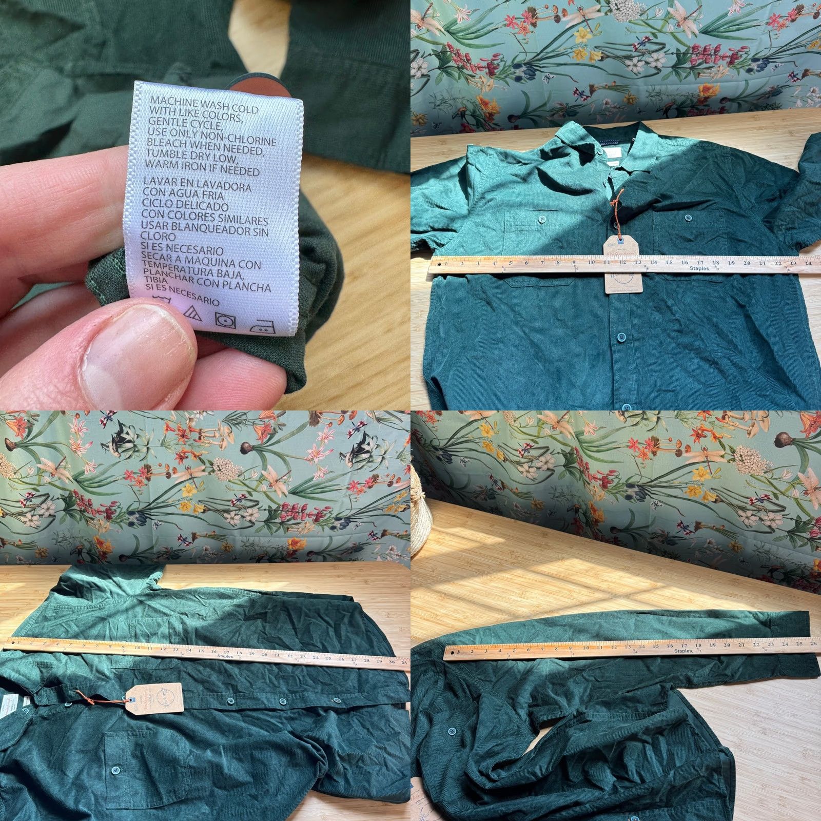 Weatherproof Weatherproof Vintage Corduroy Button Down Shirt Scarab Green L Weatherproof Vintage Shirt Long Sleeve Collared Button-Up Casual Workwear Travel Size US L / EU 52-54 / 3 - 8 Thumbnail