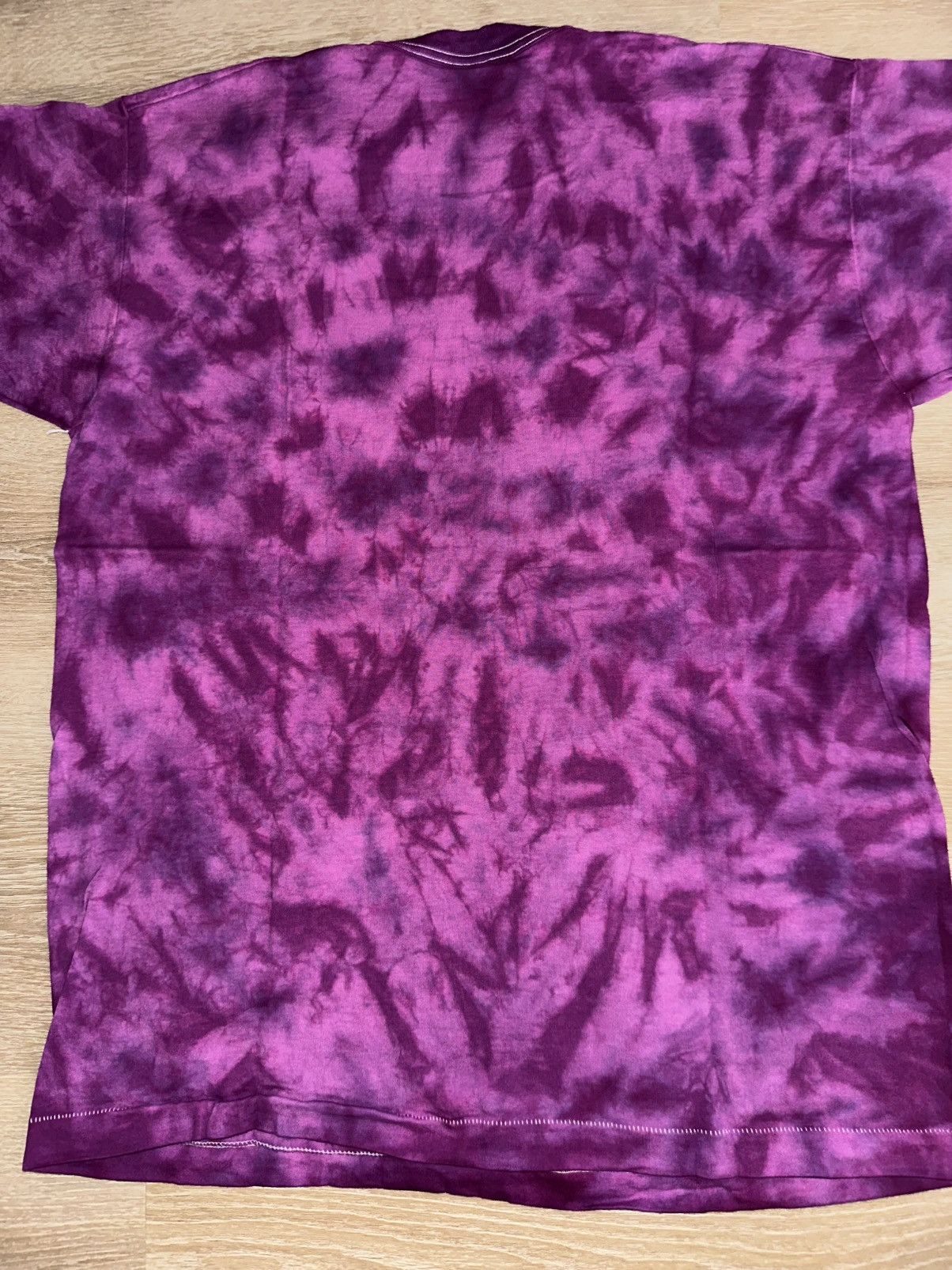 Fruit Of The Loom × Vintage Vintage 90’s Fruit of the Loom Purple Tye Dye Blank T-Shirt Size US XL / EU 56 / 4 - 4 Thumbnail