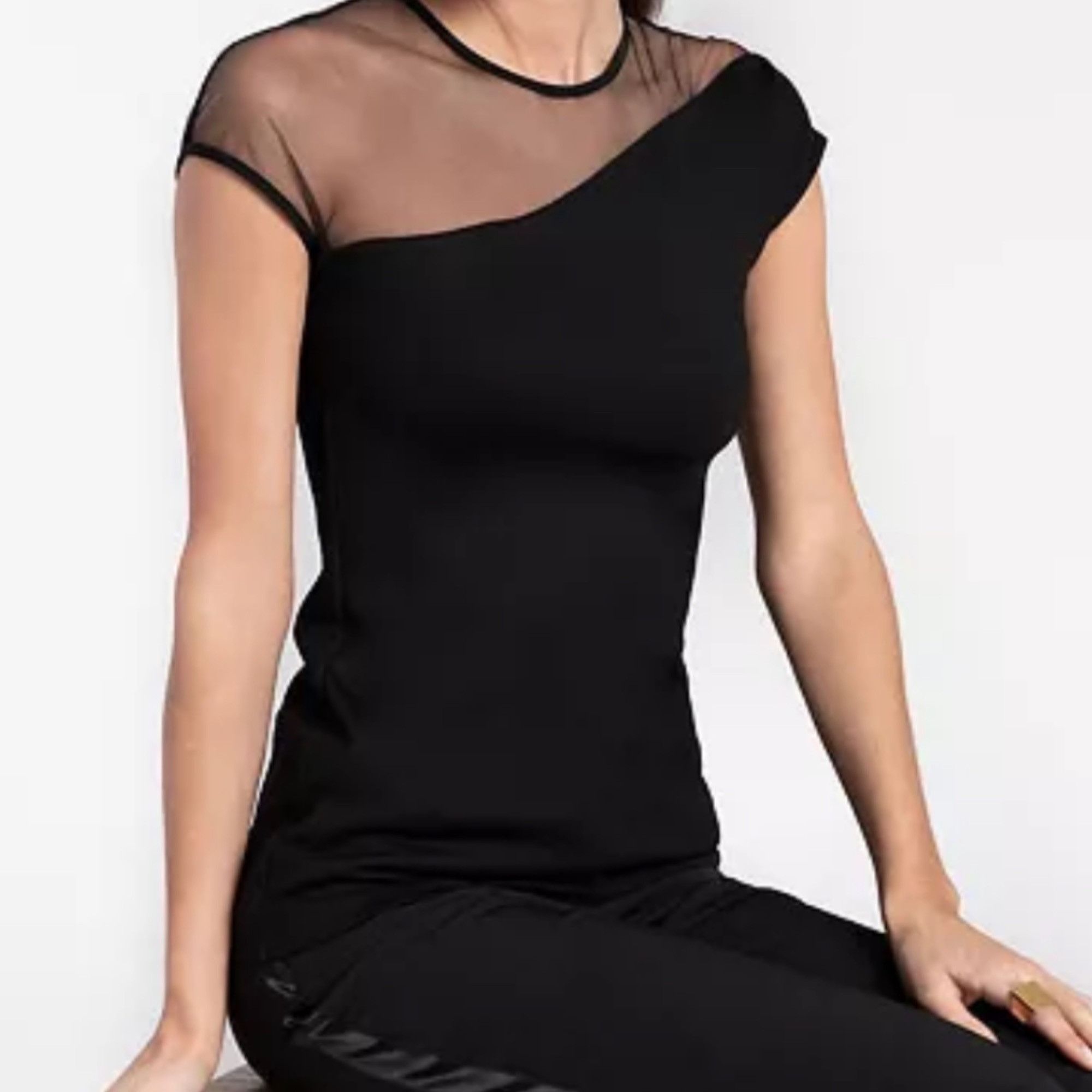 Other NWT Marcella Black Florence Mesh Short Sleeve Top XXL Size XXL / US 16-18 / IT 52-54 - 1 Thumbnail