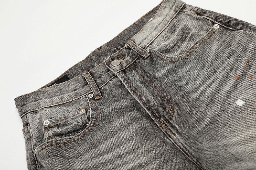 Jean American distressed washed splattered straight jeans for men Size US 32 / EU 48 - 3 Thumbnail