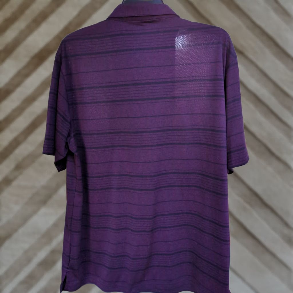 Hogan Ben Hogan Performance Polo Shirt Mens L Purple/Black Stripe Polo Shirt Size US L / EU 52-54 / 3 - 1 Thumbnail