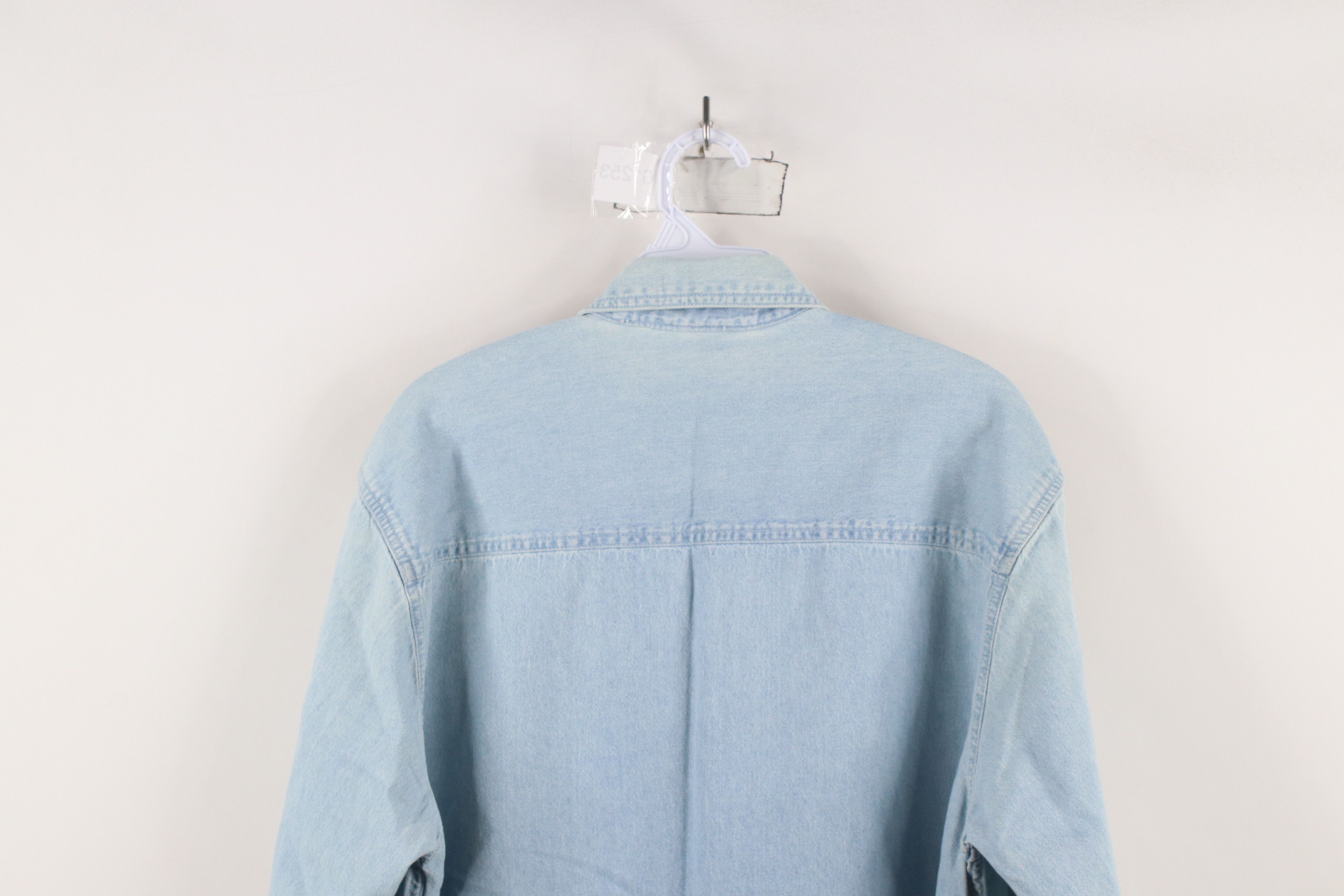 Vintage Vintage 90s Streetwear Cat Kitten Denim Jean Button Shirt Size L / US 10 / IT 46 - 12 Thumbnail