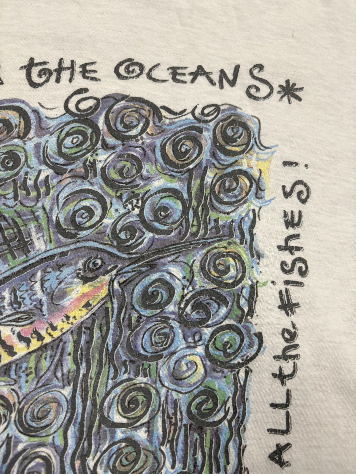 Vintage Vintage 1991 Ocean Environmental Art T-Shirt Stop Polluting Size US XL / EU 56 / 4 - 8 Thumbnail