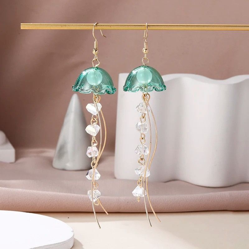 Other Jellyfish Tassels Dangle Earrings Fashion Ear Jewelry Gift Size ONE SIZE - 5 Thumbnail