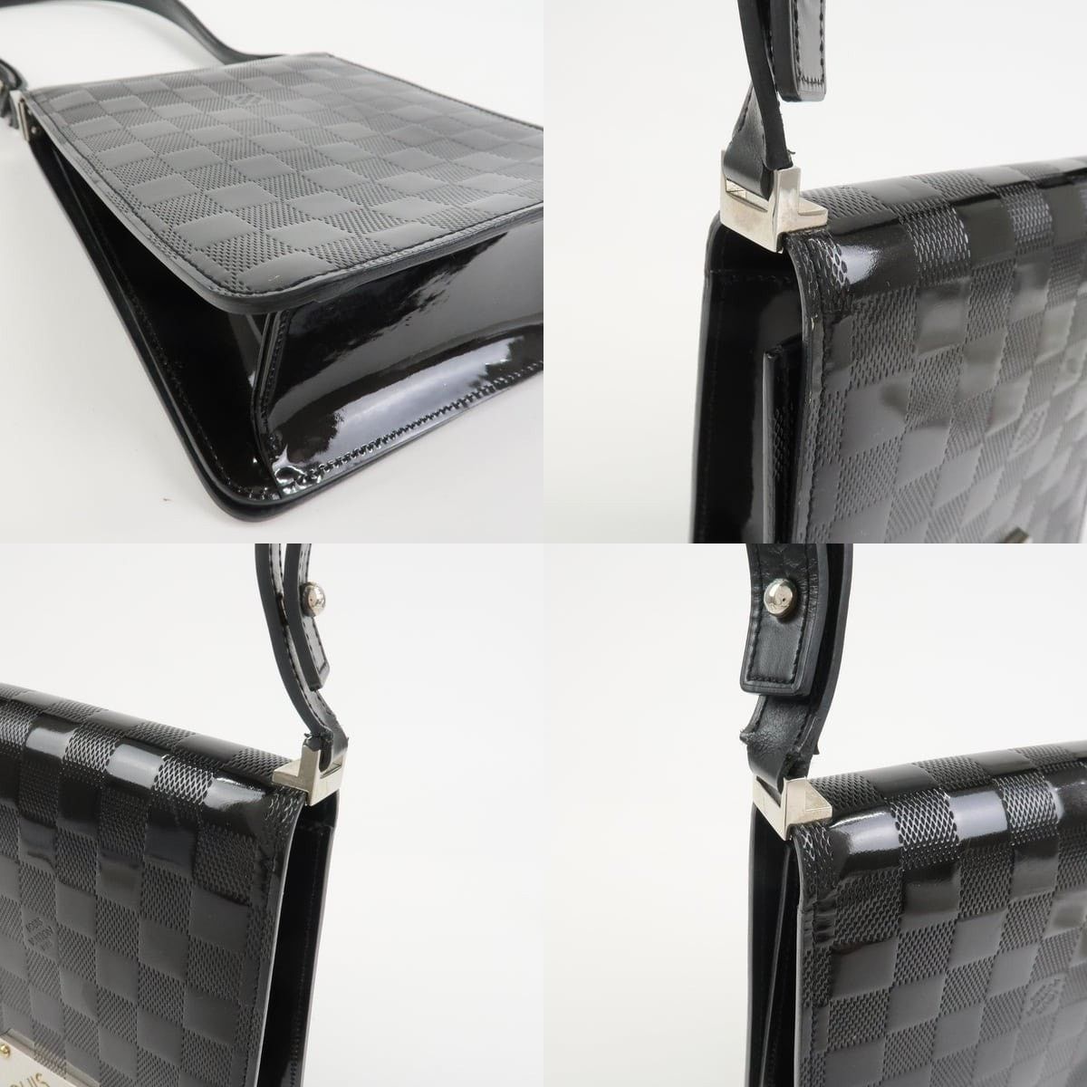 Louis Vuitton Louis Vuitton Damier Vernis Club Shoulder Bag Patent Black Size ONE SIZE - 5 Thumbnail