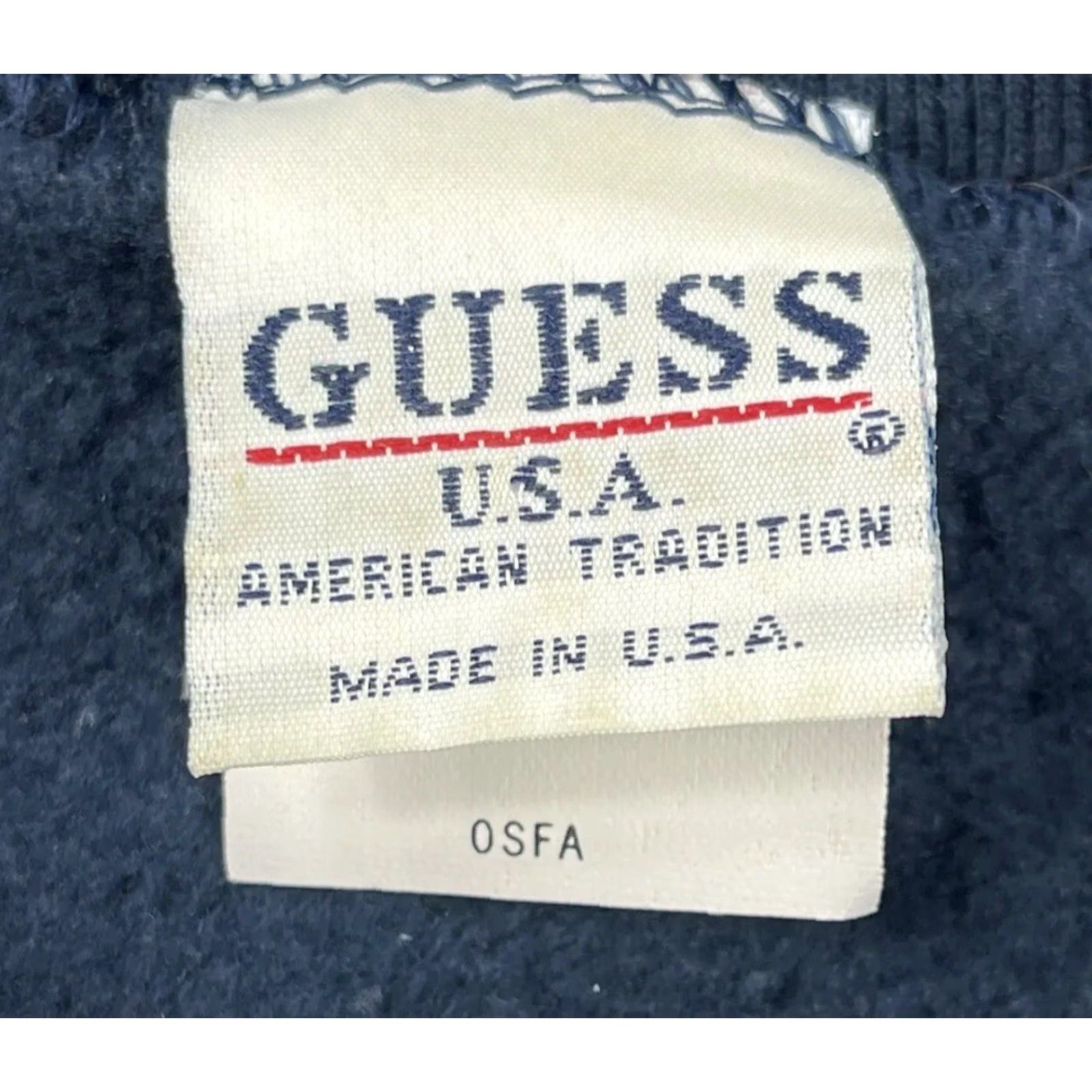 Guess VINTAGE Guess Sweatshirt Crewneck Pullover Unisex Adults One Size Navy Blue USA Flag 90s Classic Casual Christmas Theme Men's Womens Boys Girls Size US M / EU 48-50 / 2 - 3 Thumbnail