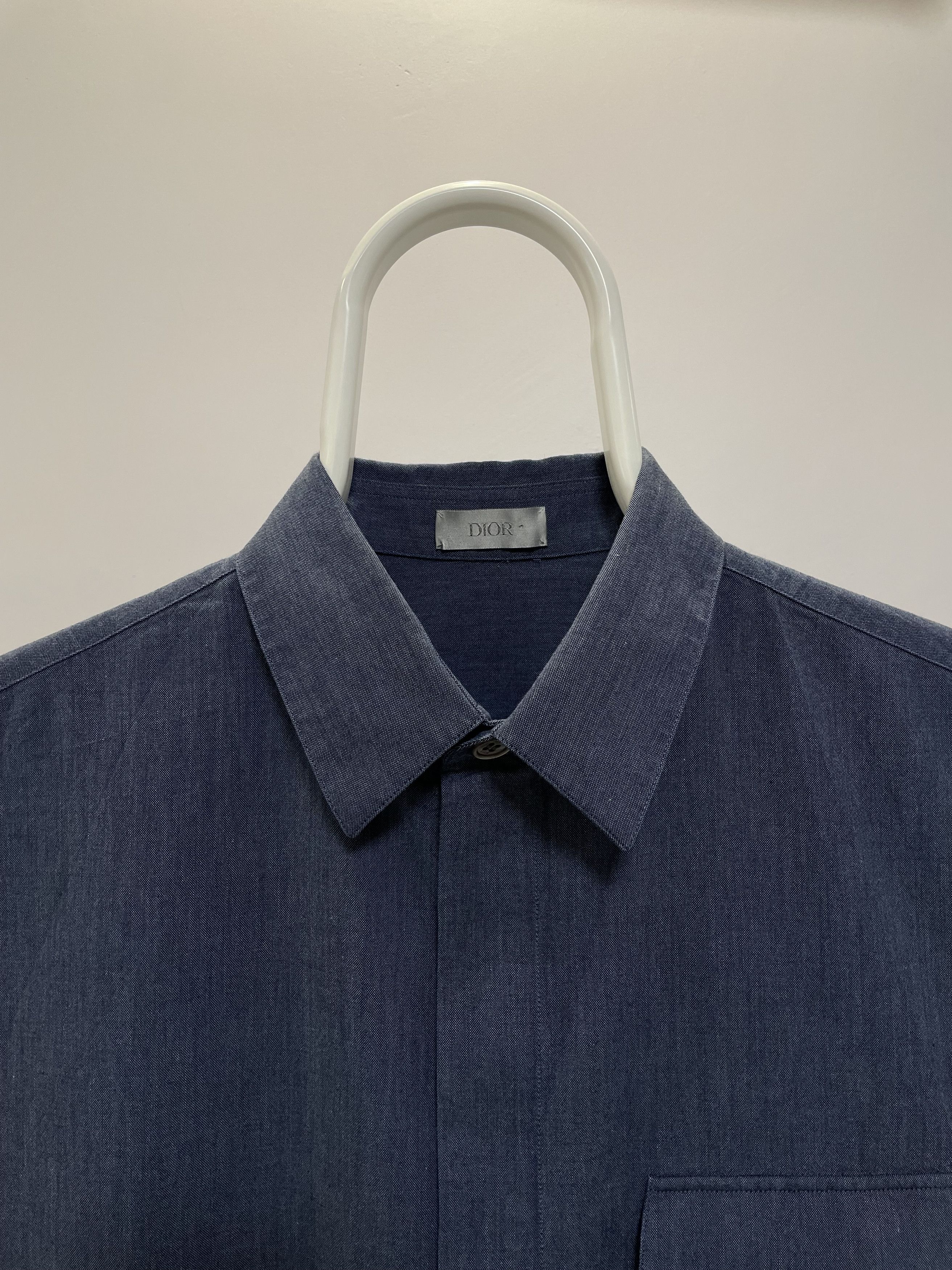 Dior DIOR Woven Shirt Zipped Button Up Saddle Pocket Overshirt Size US L / EU 52-54 / 3 - 9 Thumbnail