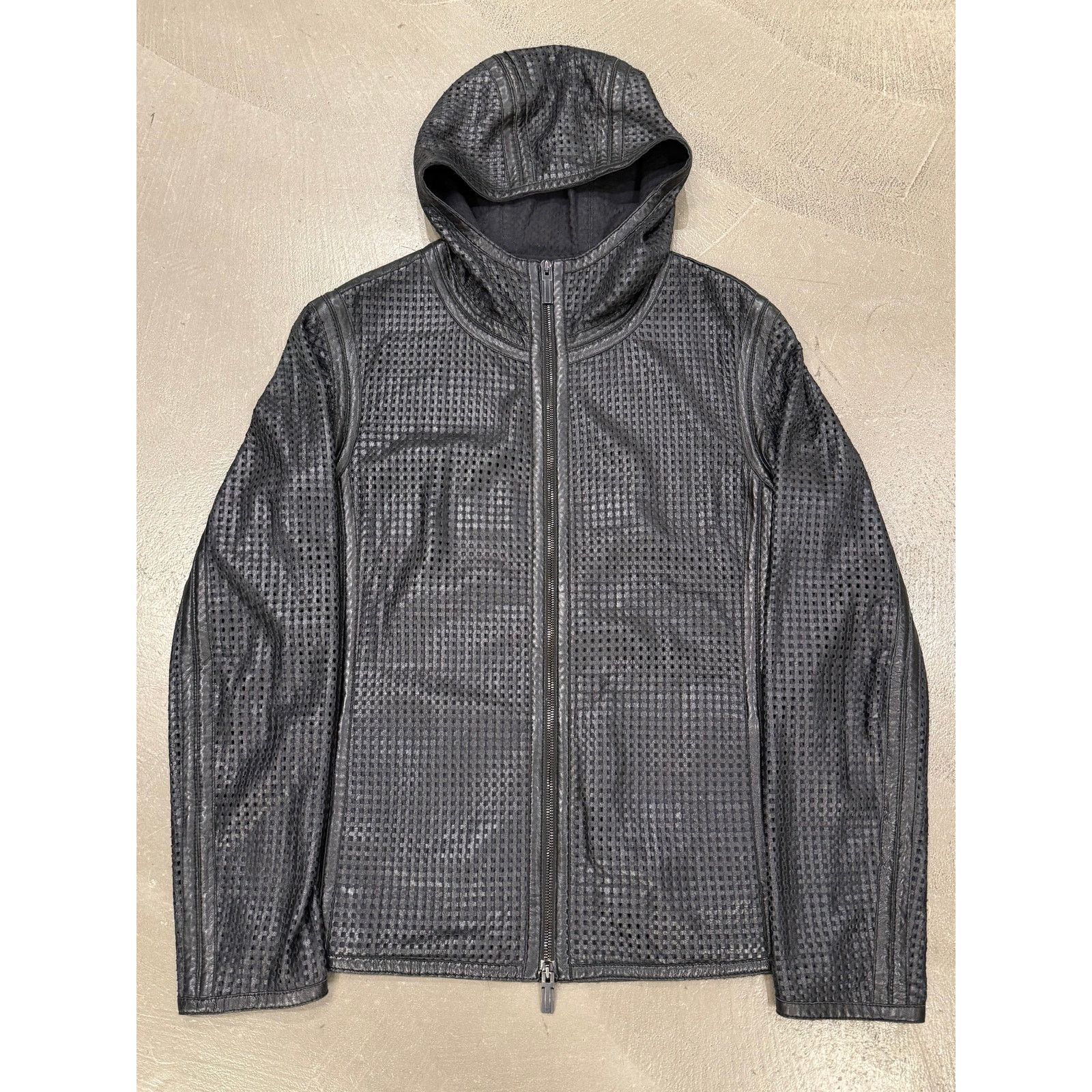 Giorgio Armani 2014 Emporio Armani laser cut leather jacket Size US M / EU 48-50 / 2 - 1 Thumbnail