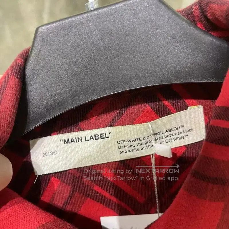 Off-White Off-White Red Plaid Cotton Long Sleeve Shirt . Size US S / EU 44-46 / 1 - 3 Thumbnail