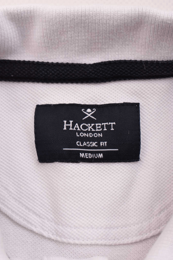 Hackett Hackett London Classic Fit White Polo Shirt Size M Size US M / EU 48-50 / 2 - 4 Thumbnail