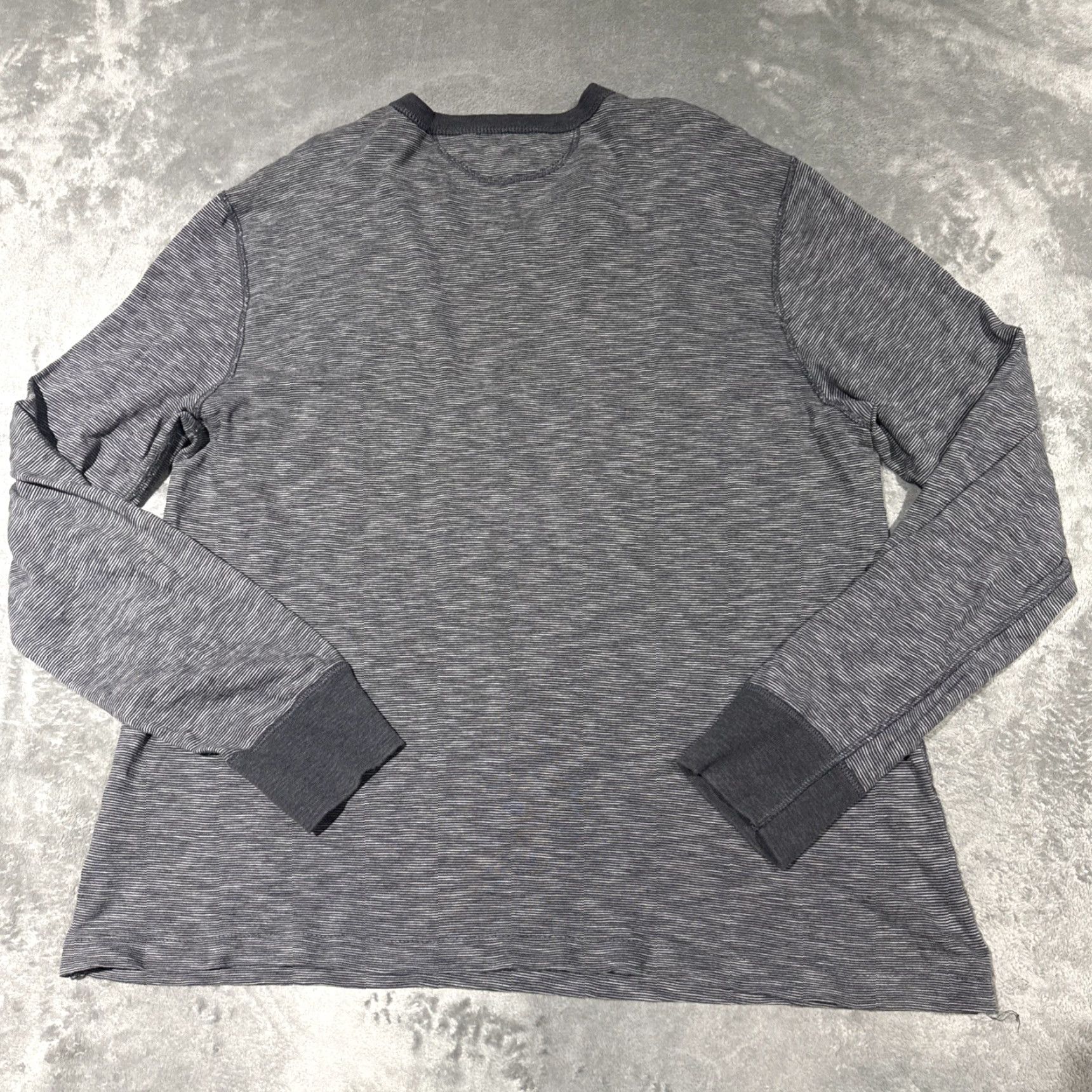 Vintage Denim & Supply Ralph Lauren T Shirt Mens XL Blue Striped Henley Long Sleeve Size US XL / EU 56 / 4 - 6 Thumbnail