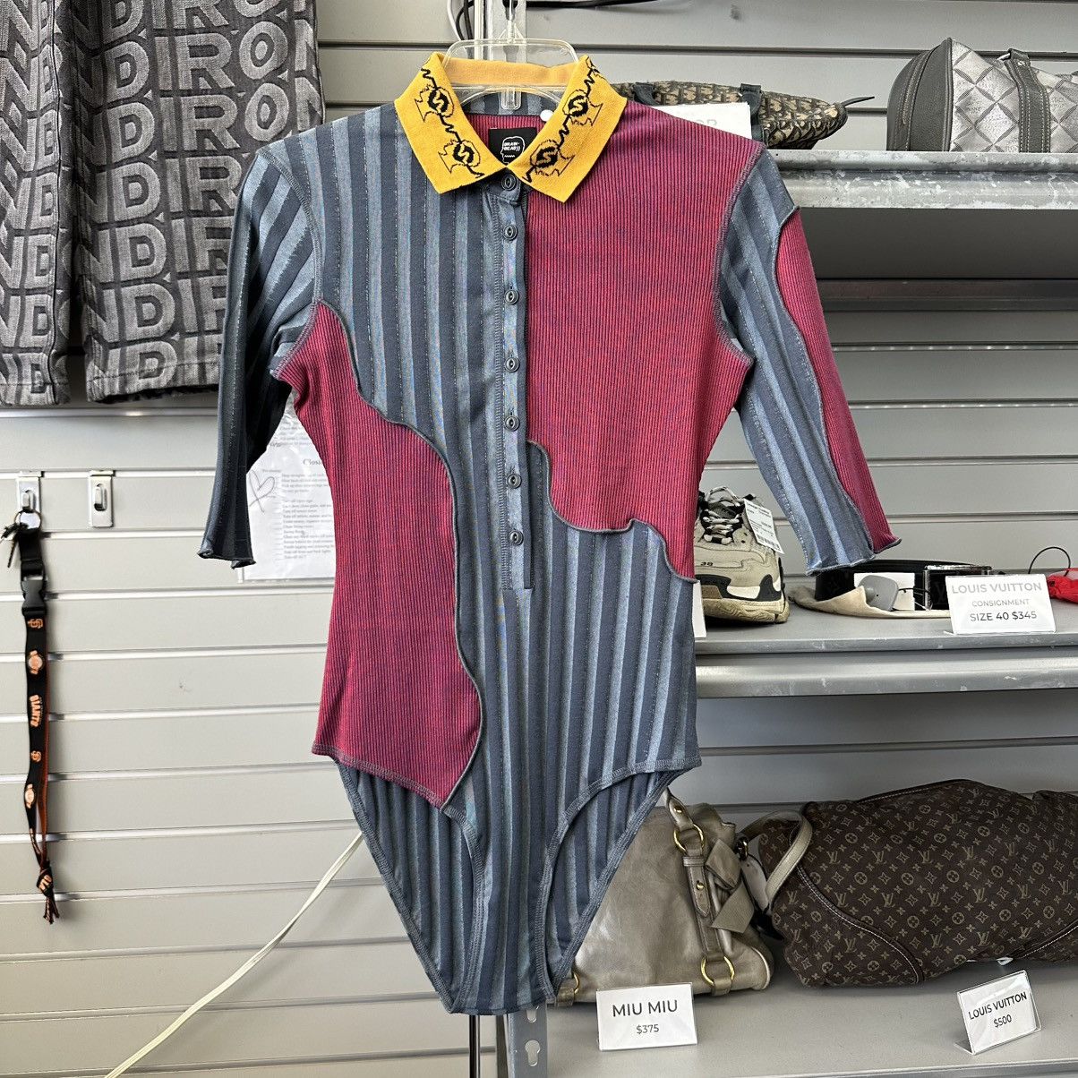 Brain Dead Brain Dead Jacquard Collar Paneled Bodysuit Size M / US 6-8 / IT 42-44 - 1 Thumbnail