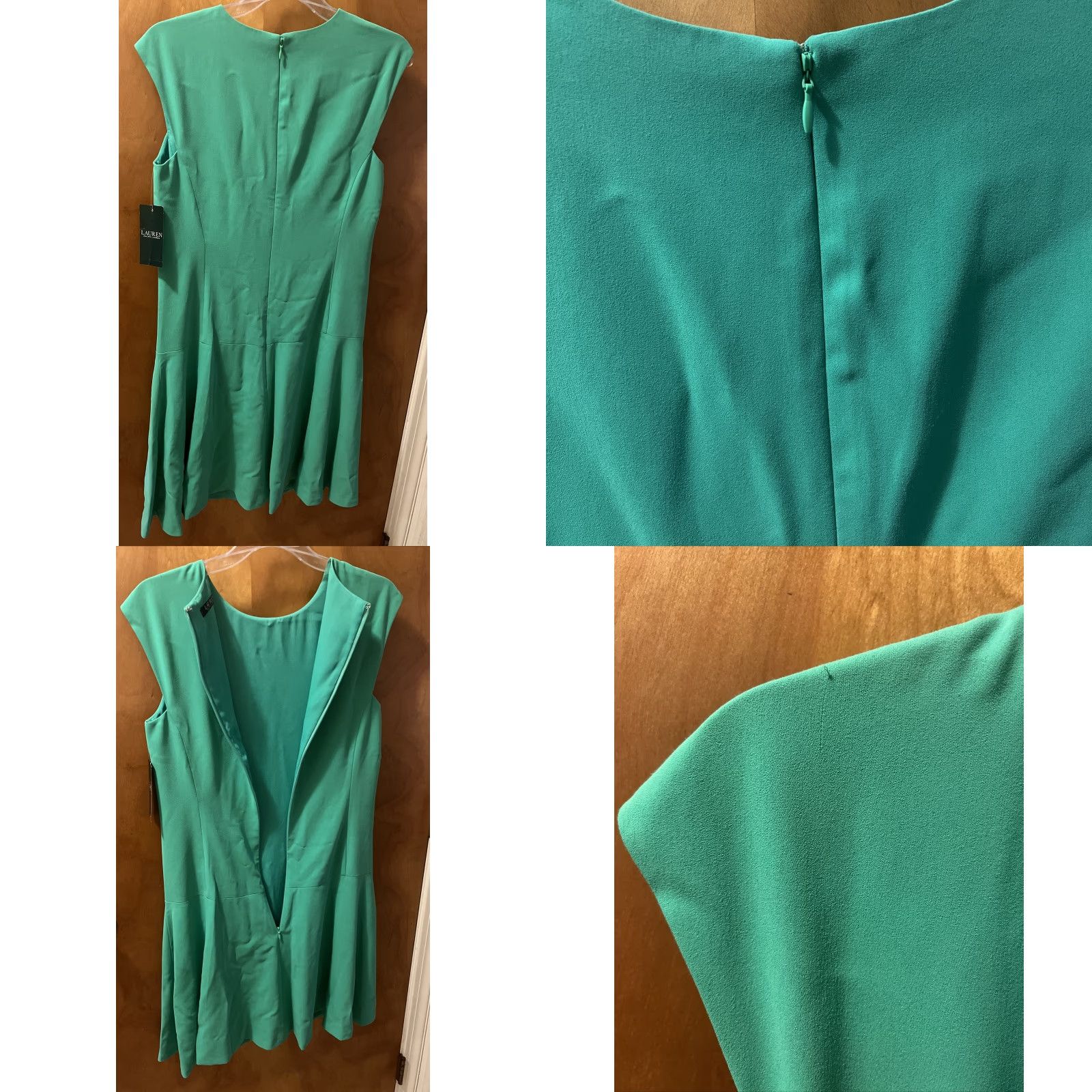 Ralph Lauren NWT Lauren Ralph Lauren Hampton Green Crepe A-Line Dress Size 4 Size S / US 4 / IT 40 - 8 Thumbnail
