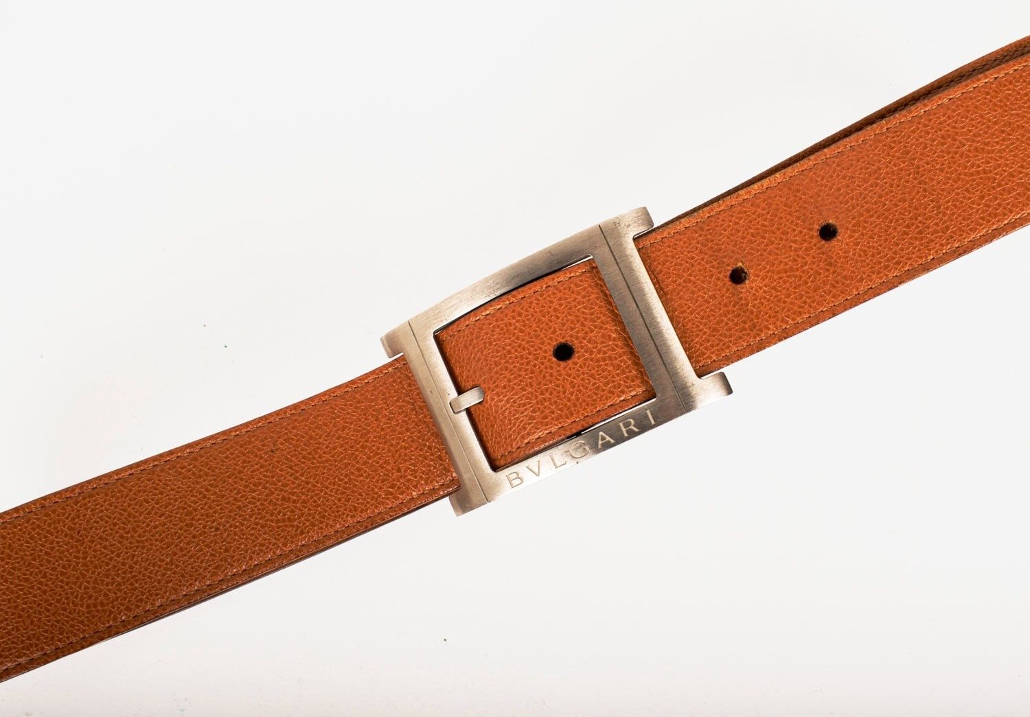 Bvlgari Bvlgari Men Leather Belt Size L Size 40 - 2 Thumbnail
