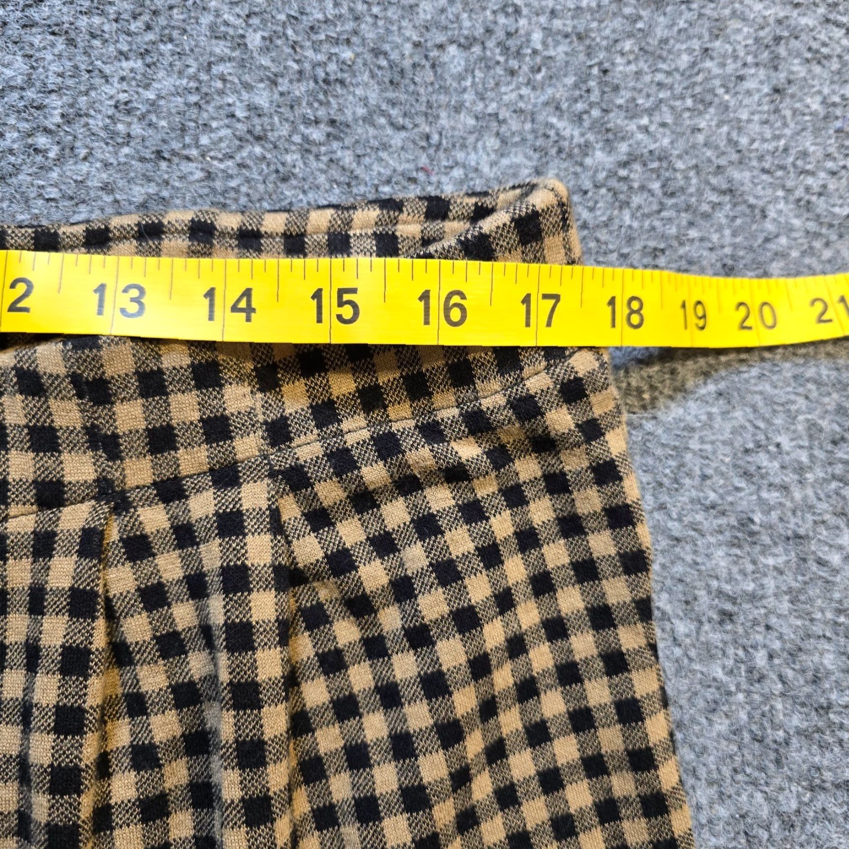 J. Jill J. Jill Pants Wide-Leg Plaid Capri Cropped Beige Black Womens Large Stretch Casual Side Elastic Waist Knit Capris Size 24" / US 00 / IT 34 - 5 Thumbnail