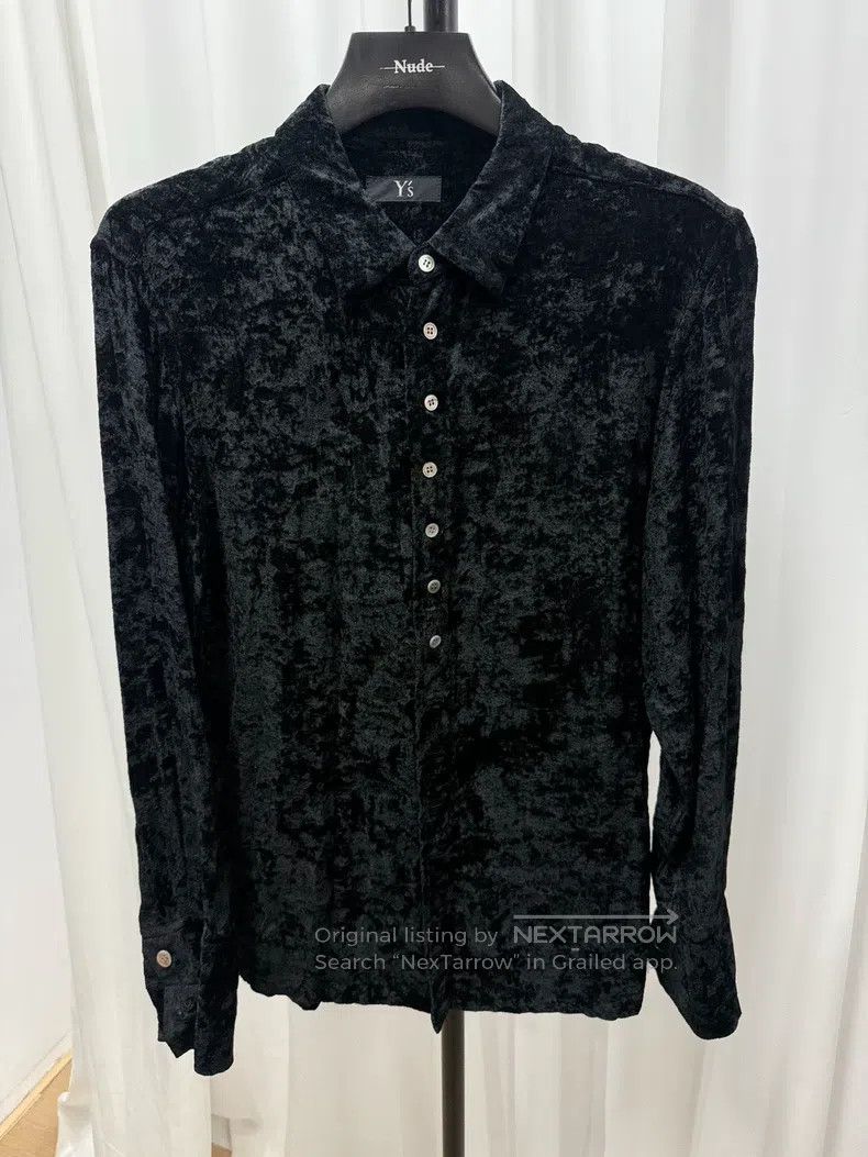 Yohji Yamamoto YOHJI YAMAMOTO Asymmetrical Velvet Shell Button Shirt Size US XS / EU 42 / 0 - 1 Thumbnail
