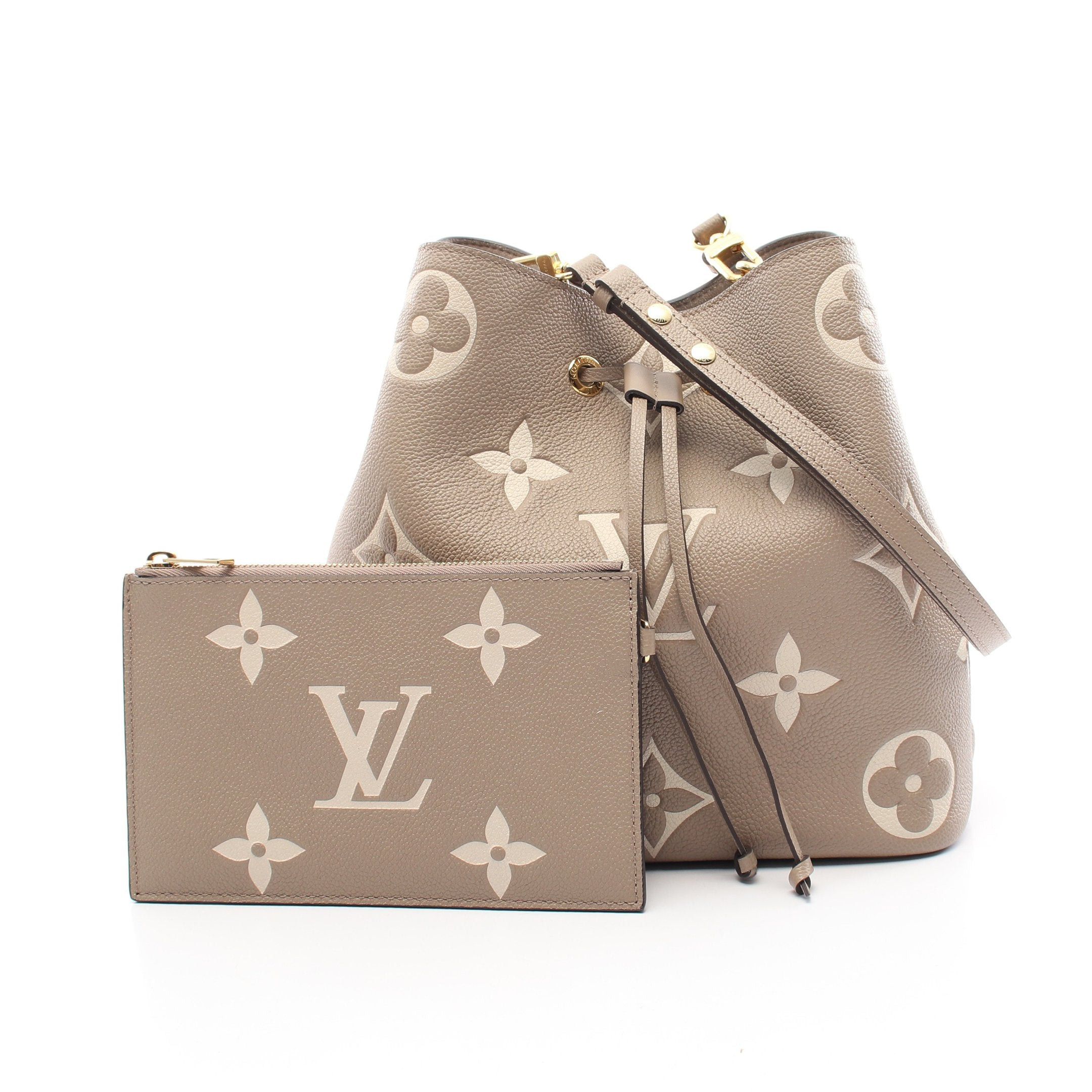 Louis Vuitton Neo Noe Mm Bicolor Monogram Empreinte Tourterelle