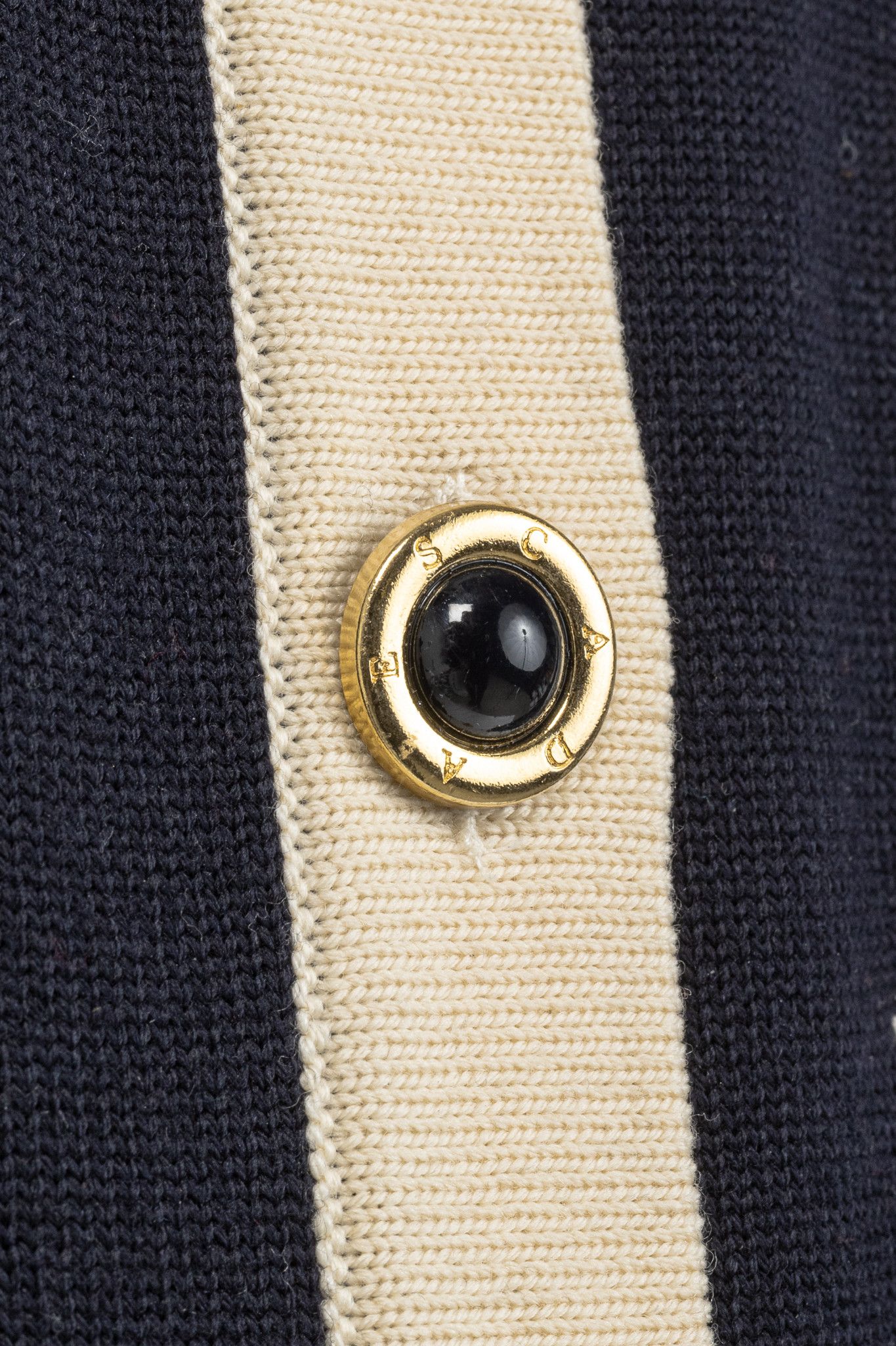 Escada Escada by Margaretha Ley Navy Wool-Knit Bow Button Cardigan Size S / US 4 / IT 40 - 9 Thumbnail