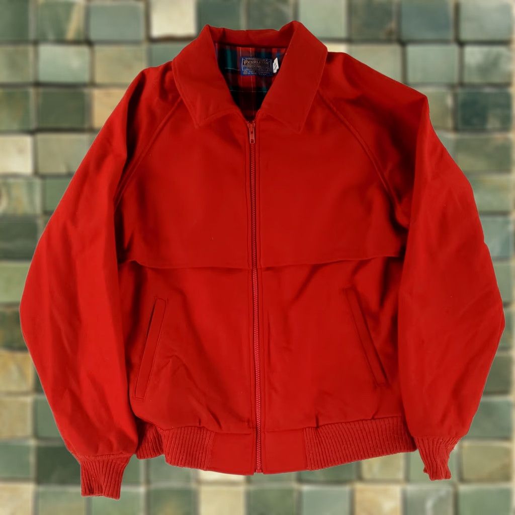 Pendleton VINTAGE Pendleton Bomber Jacket Wool Red M Mens Size US M / EU 48-50 / 2 - 1 Thumbnail