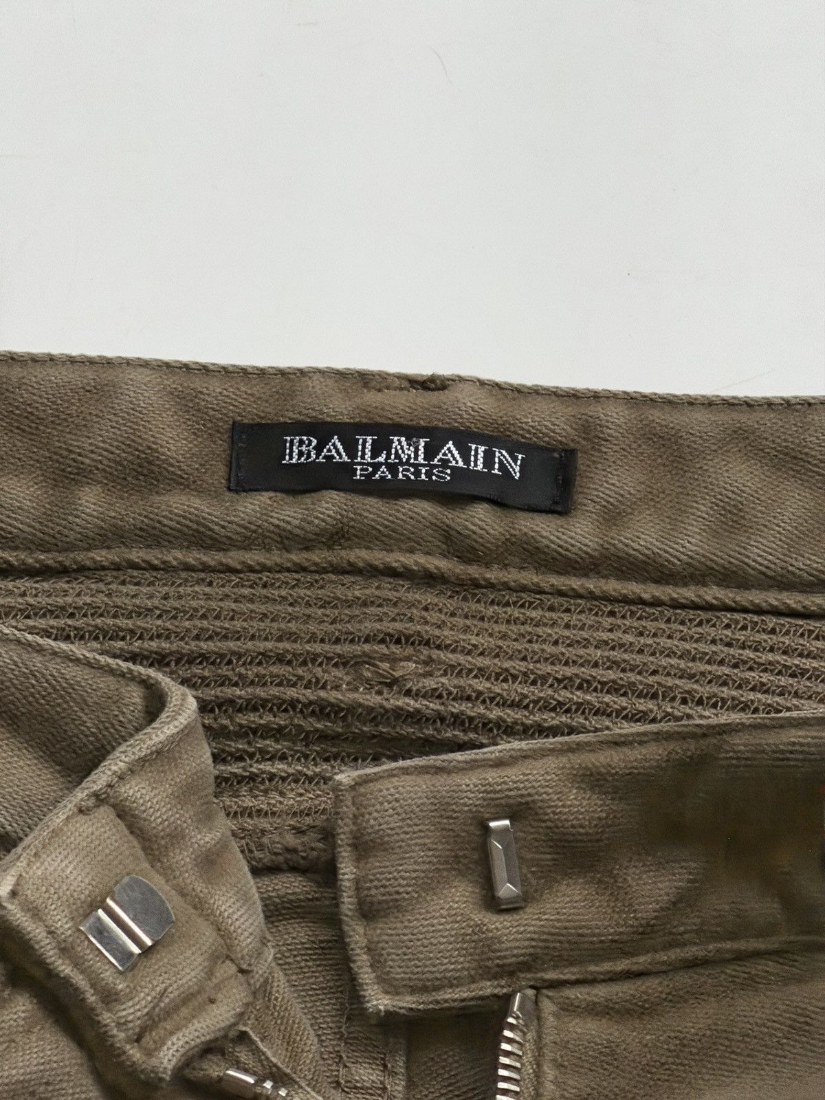 Balmain BALMAIN Decarnin SS 2010 Wax ‘Stain’ Biker Denim Zip Jeans Size US 28 / EU 44 - 18 Thumbnail