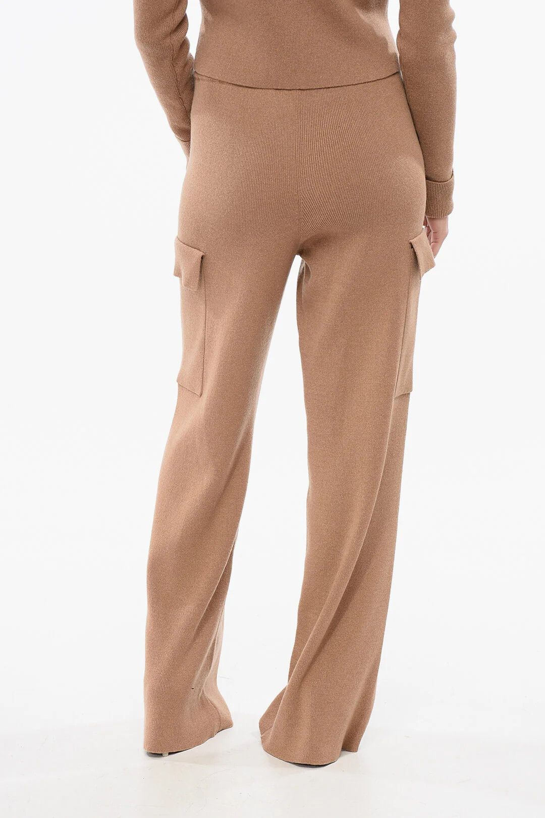 Amiri og1mm0426 Cashmere-Blend Cargo Pant in Beige Size 27" / US 4 / IT 40 - 2 Thumbnail