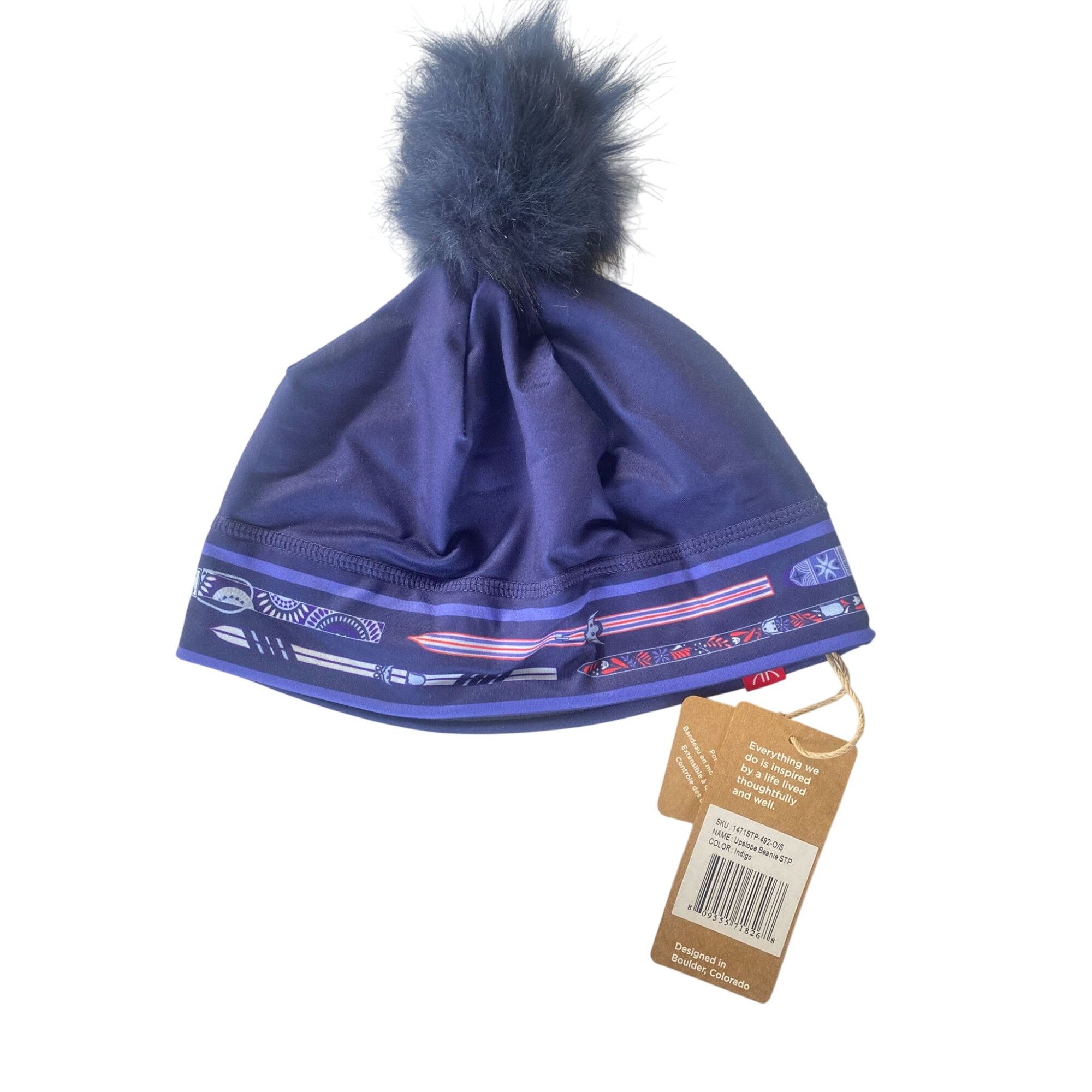 Designer Krimson Klover Blue Pompom Beanie HAT Apres Ski removable Po Size ONE SIZE - 1 Thumbnail